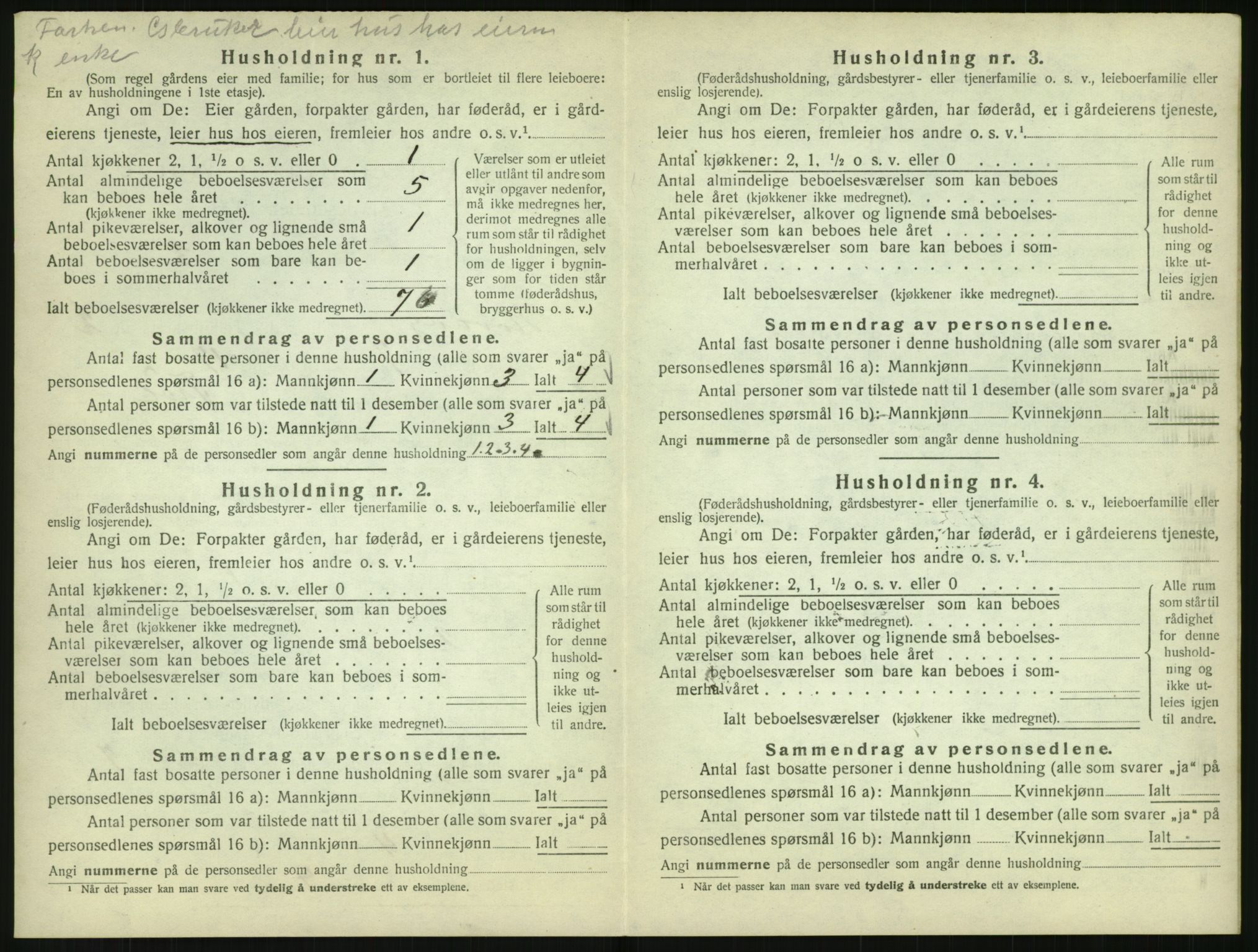 SAK, 1920 census for Høvåg, 1920, p. 97