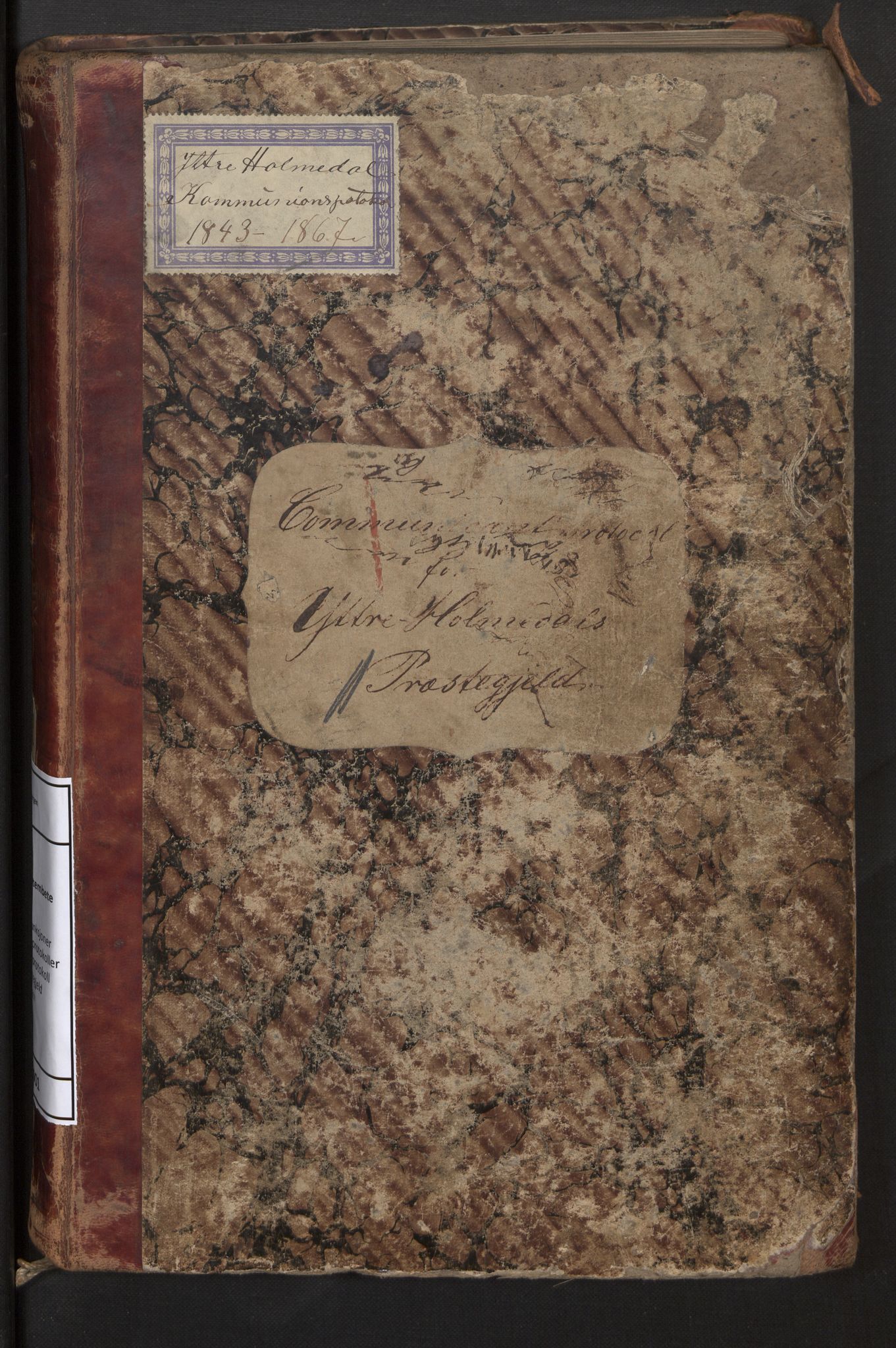 Fjaler sokneprestembete, AV/SAB-A-79801/H/Hb/L0001: Communicants register no. 1, 1843-1867