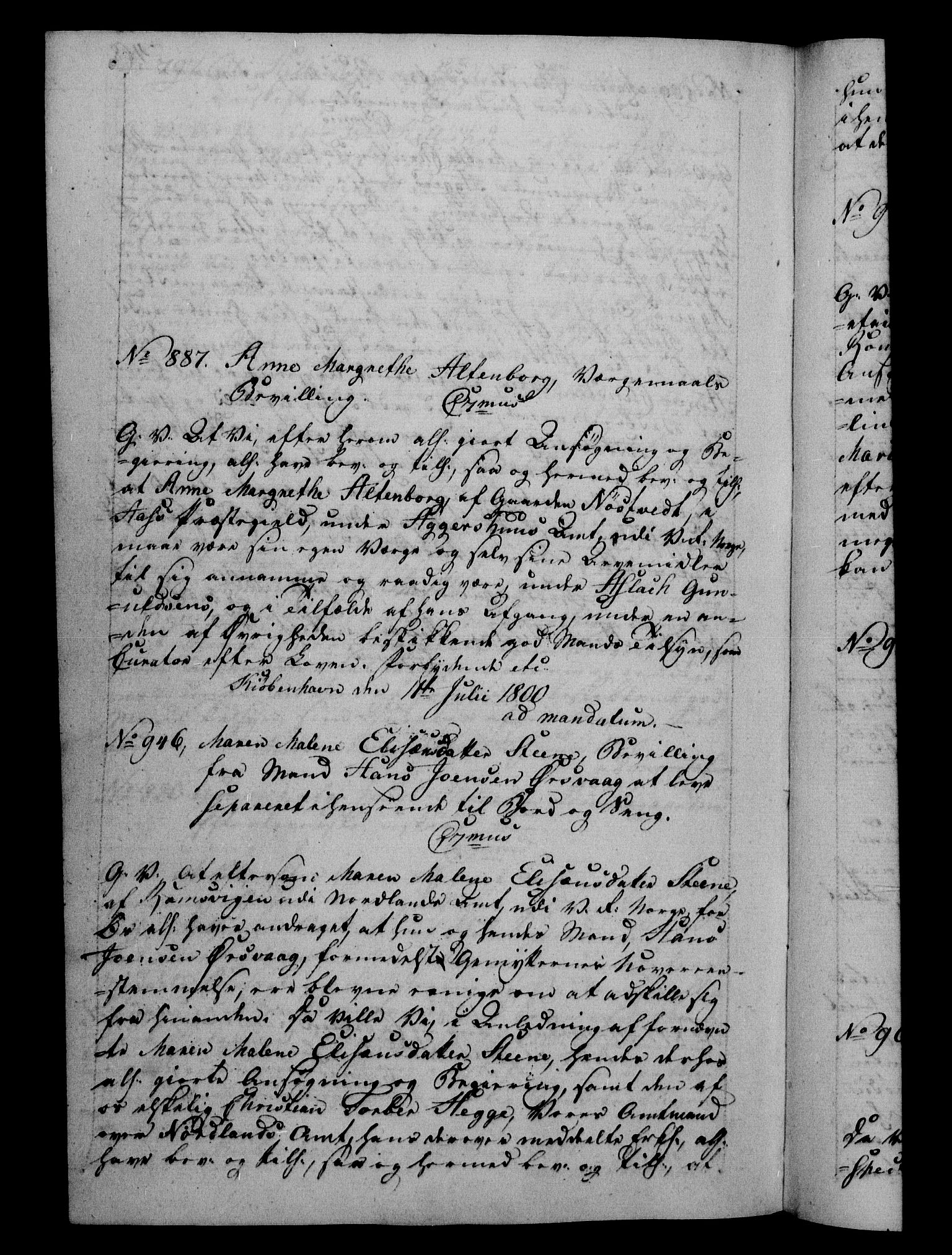 Danske Kanselli 1800-1814, RA/EA-3024/H/Hf/Hfb/Hfba/L0001: Registranter, 1800-1801, p. 468b