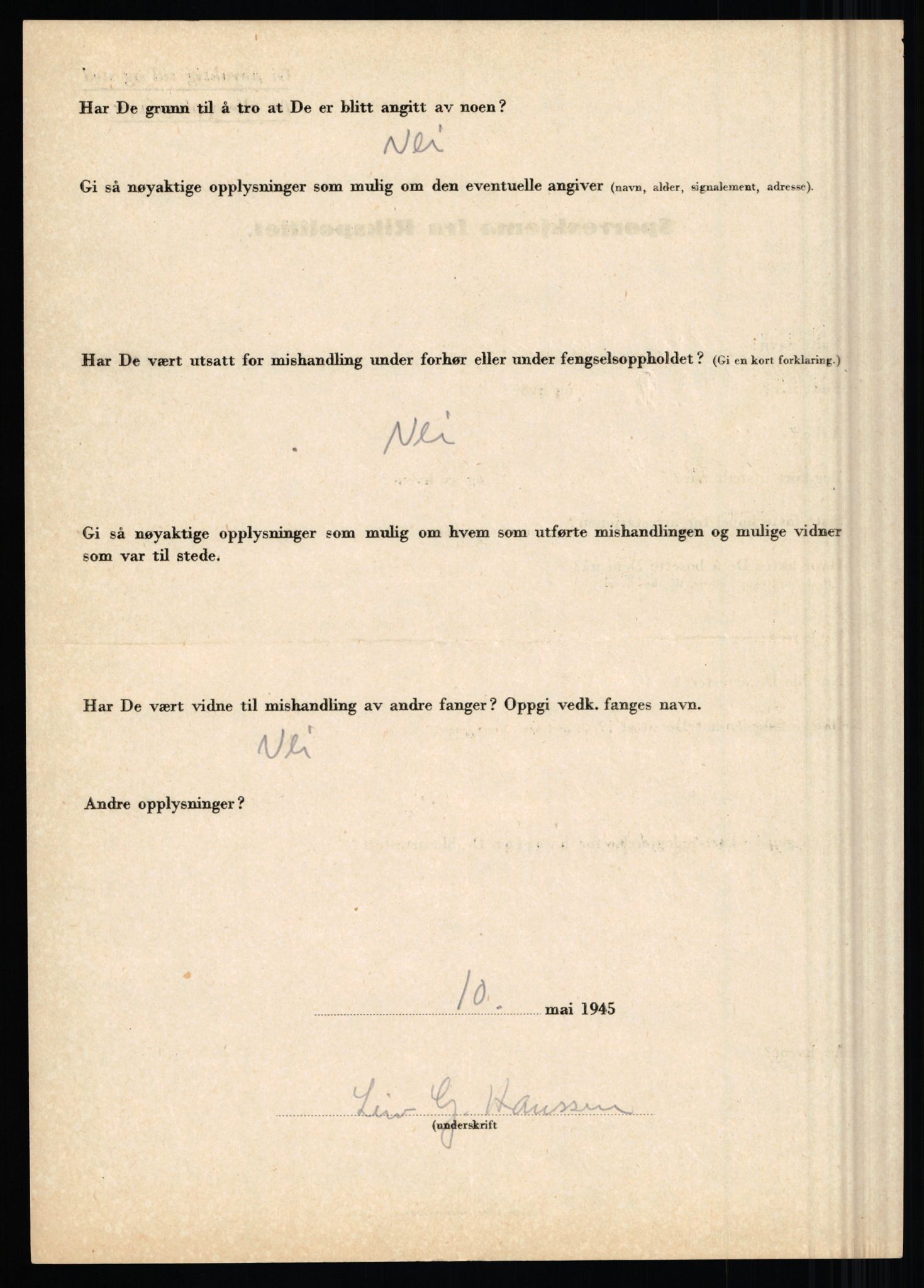 Rikspolitisjefen, AV/RA-S-1560/L/L0006: Hansen, Adolf Boye - Hemstad, Gunnar, 1940-1945, p. 361