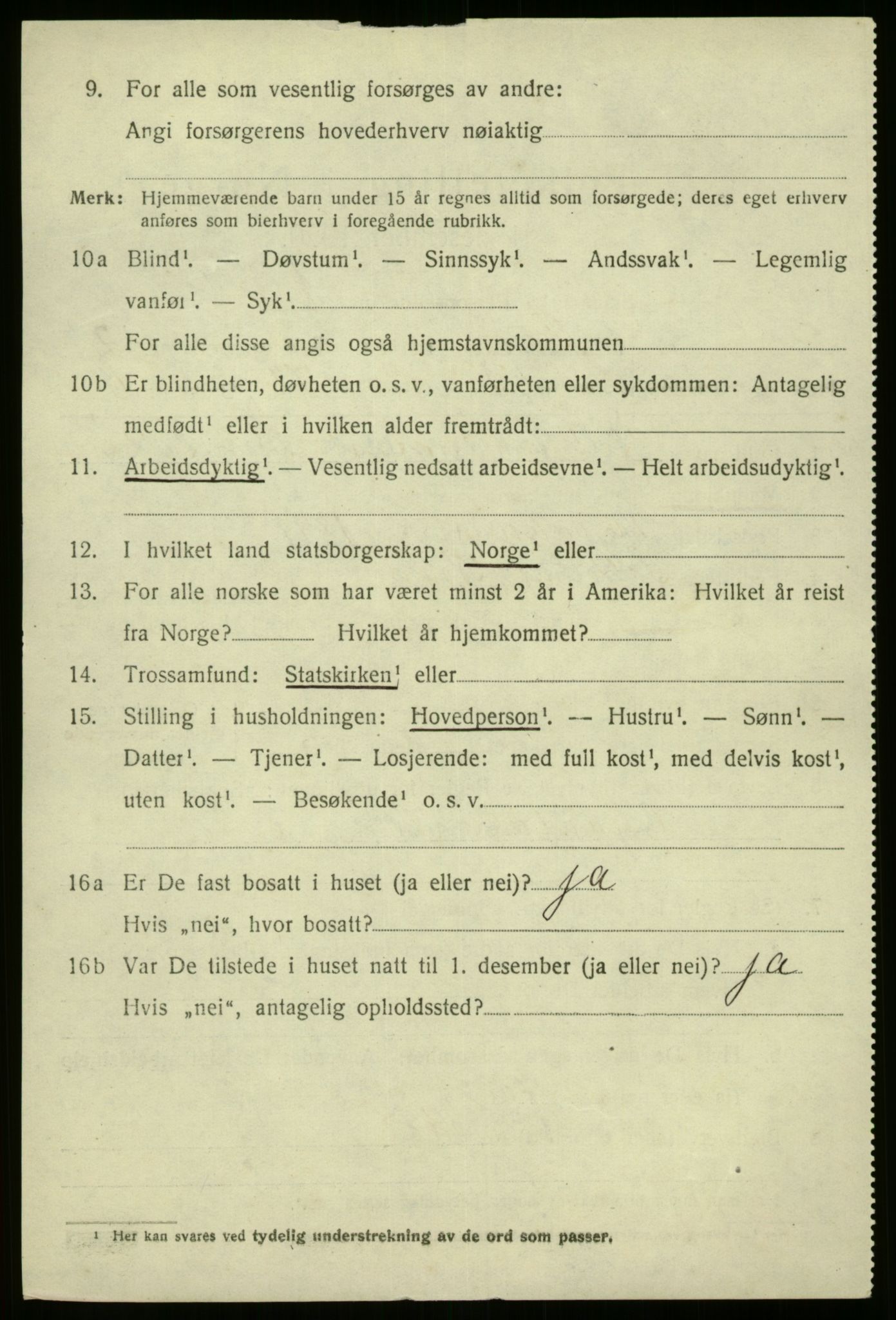 SAB, 1920 census for Kinn, 1920, p. 9146