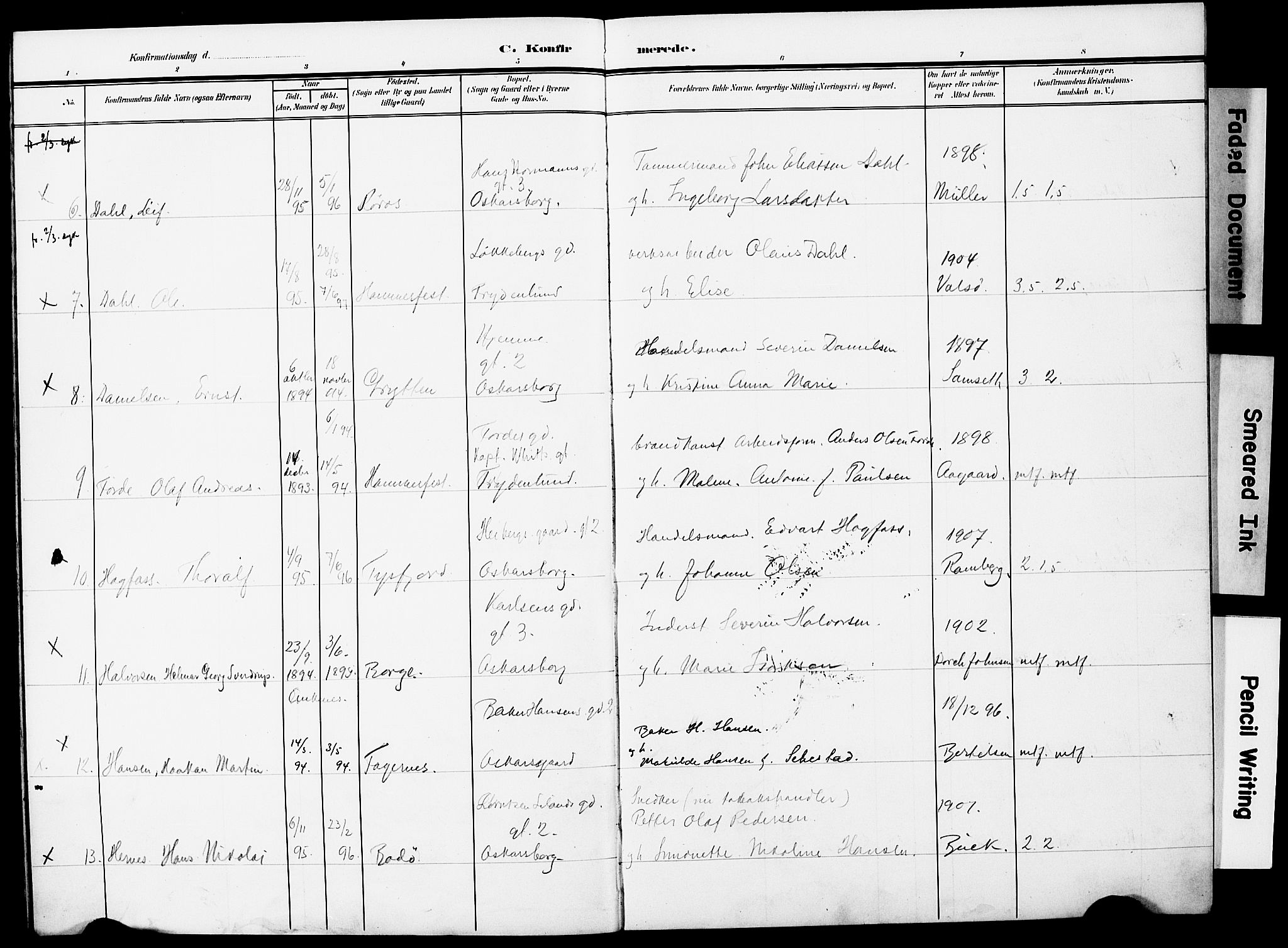 Ministerialprotokoller, klokkerbøker og fødselsregistre - Nordland, AV/SAT-A-1459/871/L0987: Parish register (official) no. 871A03, 1909-1914