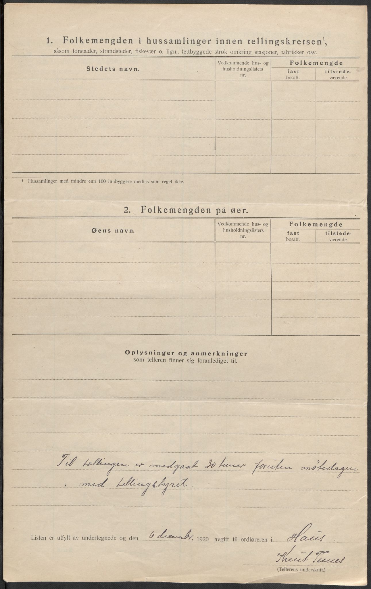 SAB, 1920 census for Haus, 1920, p. 26