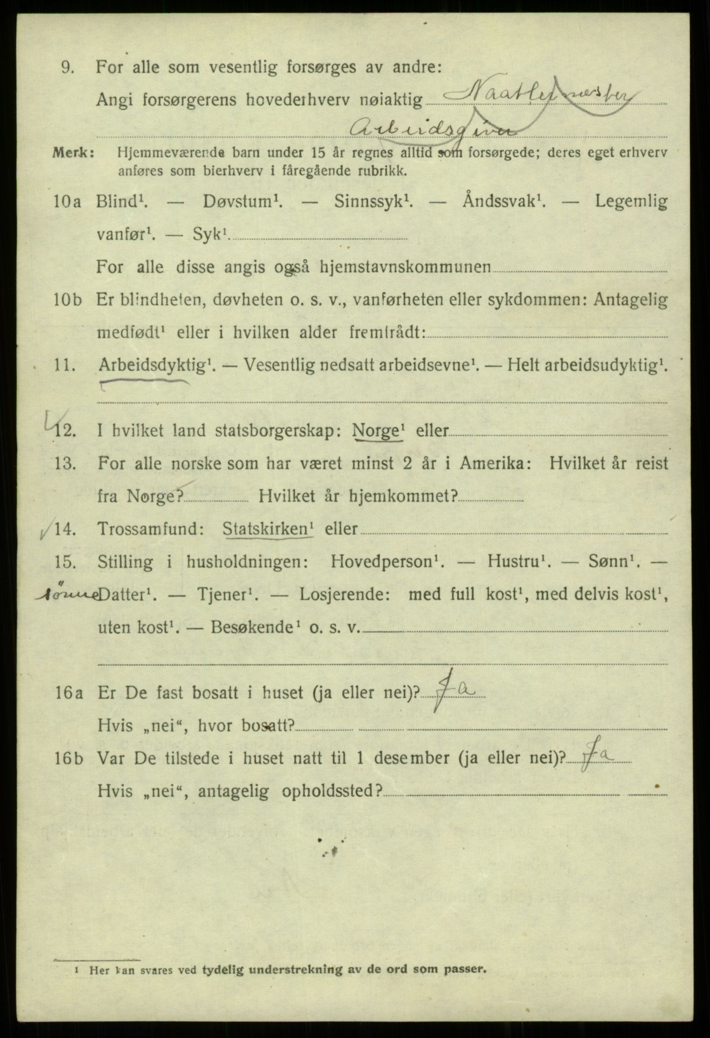 SAB, 1920 census for Bergen, 1920, p. 71328