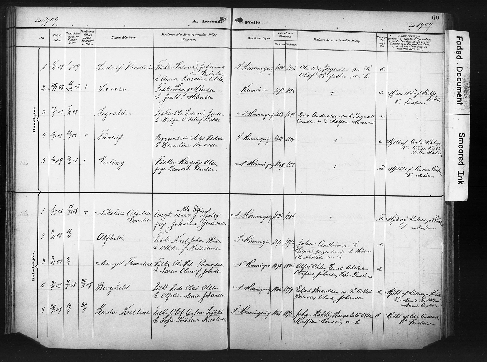 Måsøy sokneprestkontor, SATØ/S-1348/H/Ha/L0008kirke: Parish register (official) no. 8, 1900-1910, p. 60
