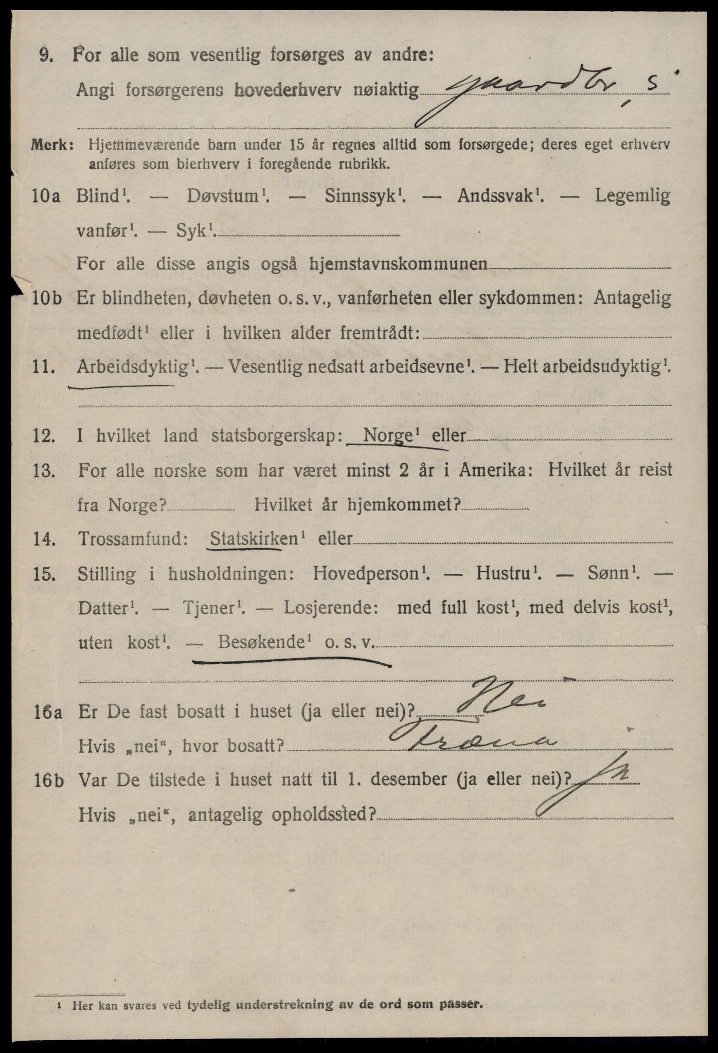 SAT, 1920 census for Giske, 1920, p. 3627