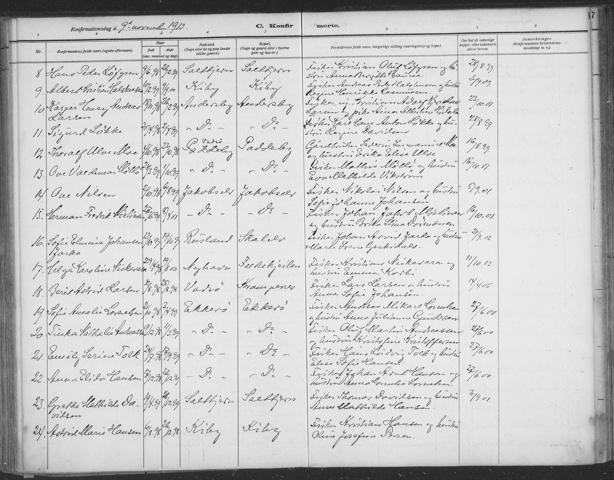 Vadsø sokneprestkontor, SATØ/S-1325/H/Ha/L0009kirke: Parish register (official) no. 9, 1881-1917, p. 235