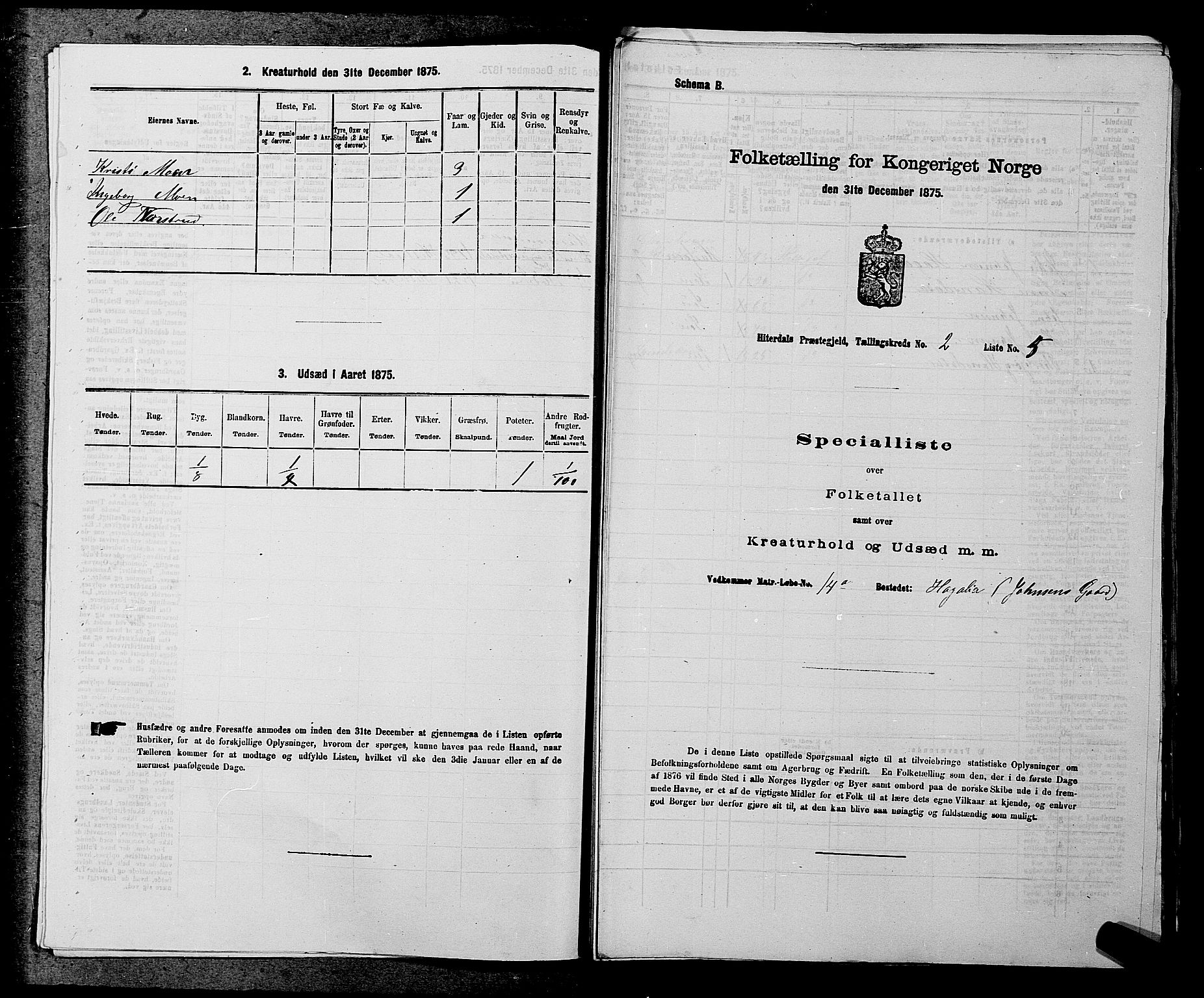 SAKO, 1875 census for 0823P Heddal, 1875, p. 224