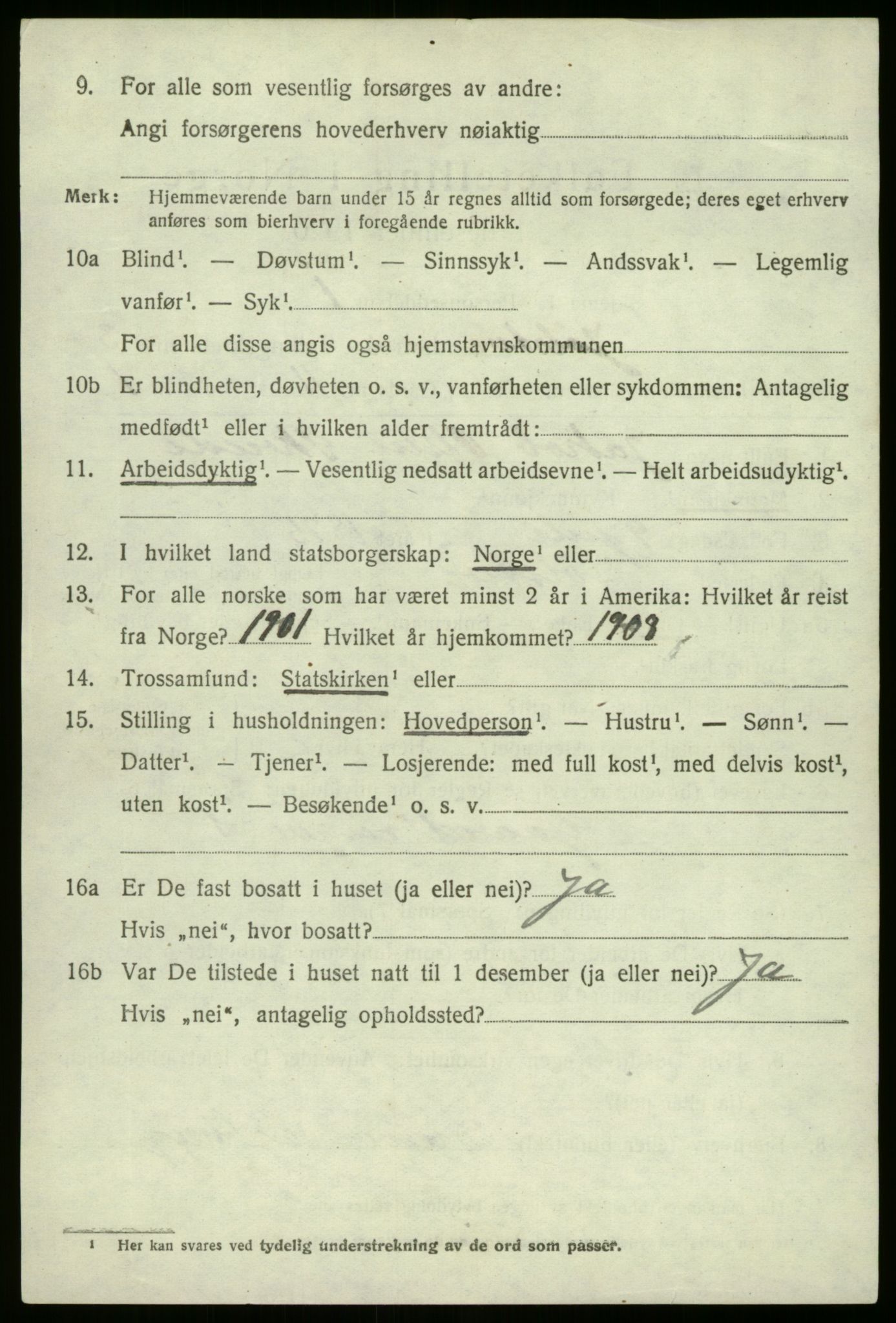 SAB, 1920 census for Jølster, 1920, p. 1959