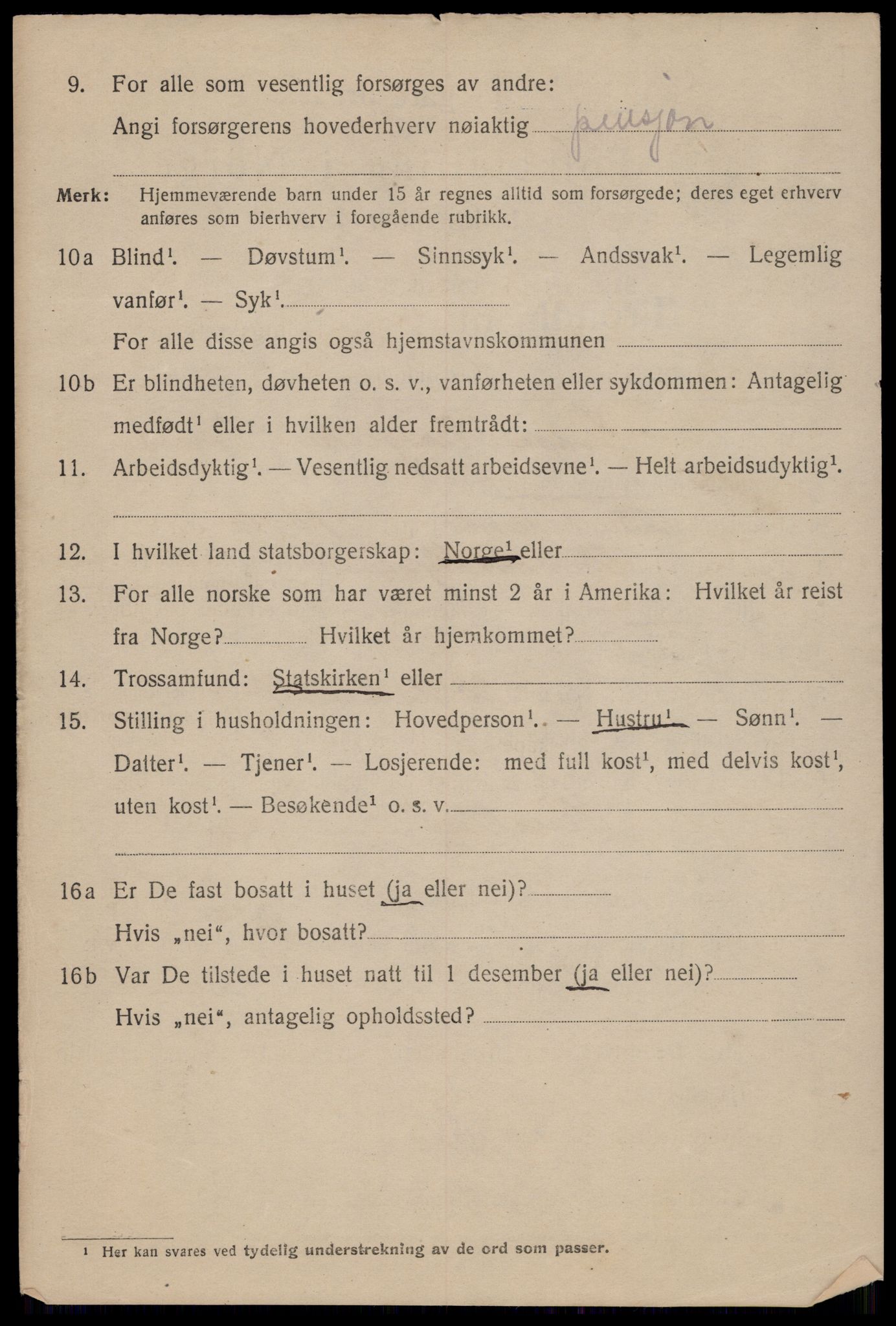 SAT, 1920 census for Trondheim, 1920, p. 46173