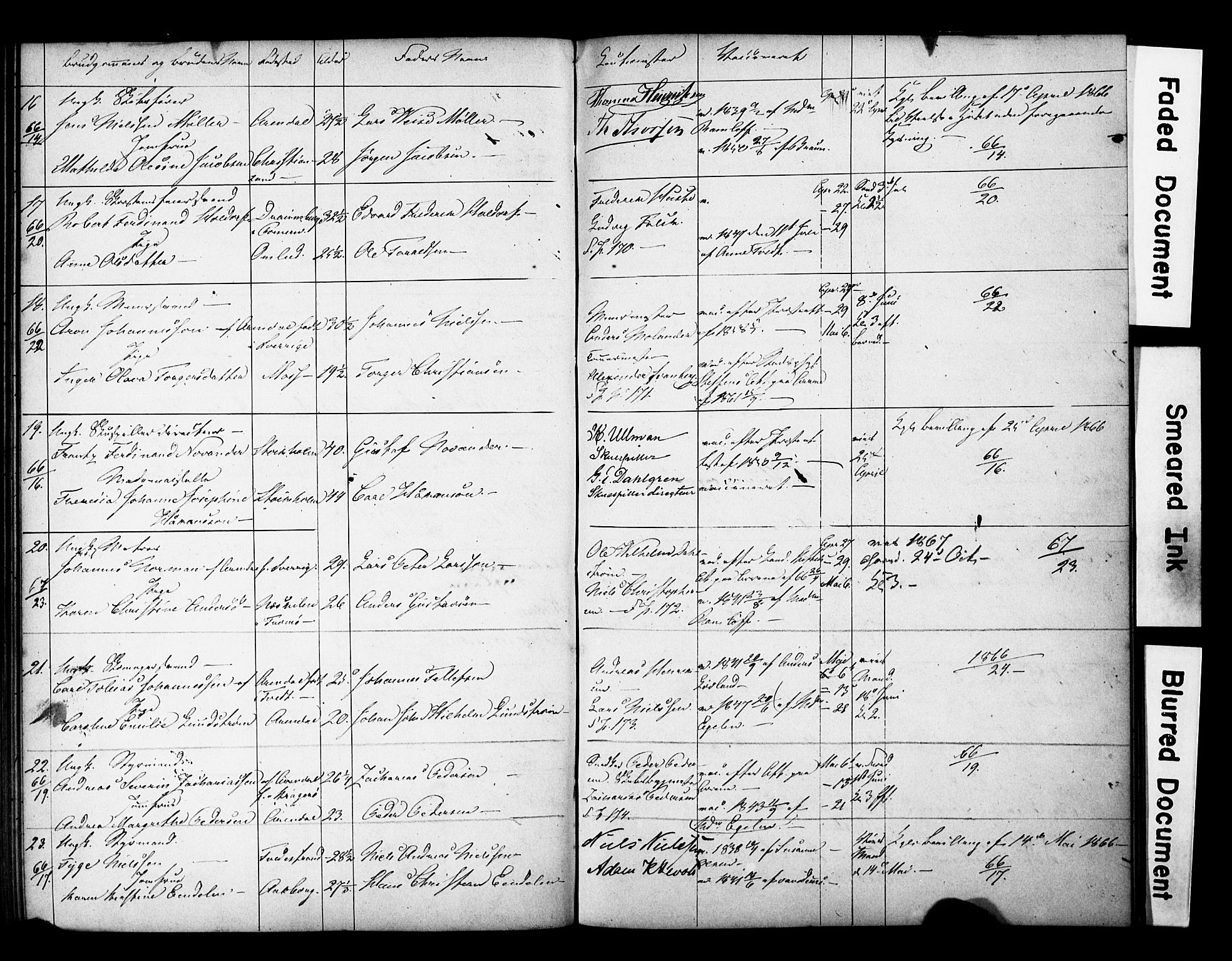 Arendal sokneprestkontor, Trefoldighet, AV/SAK-1111-0040/F/Fe/L0002: Banns register no. A VI 2, 1847-1871