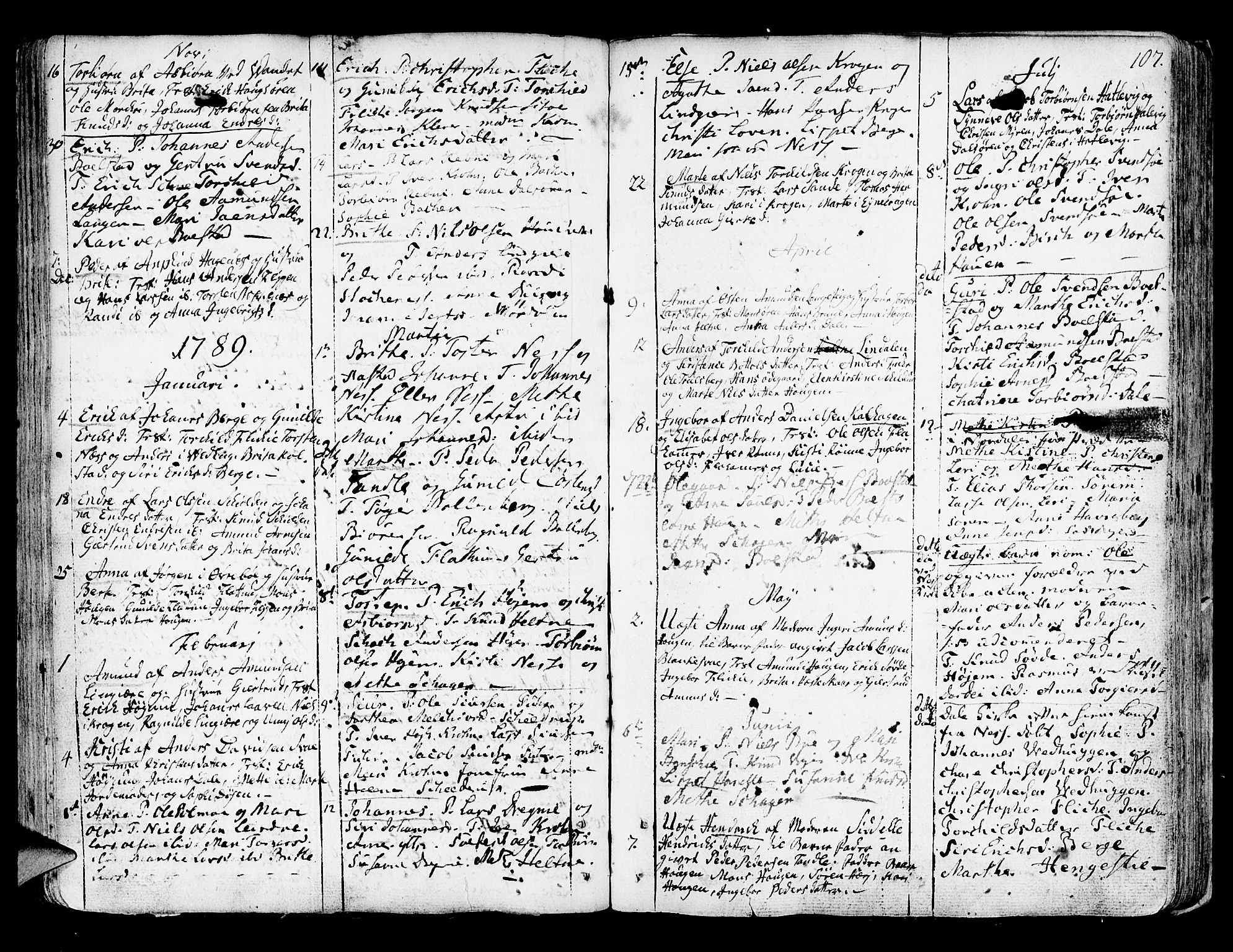 Luster sokneprestembete, AV/SAB-A-81101/H/Haa/Haaa/L0001: Parish register (official) no. A 1, 1731-1803, p. 107