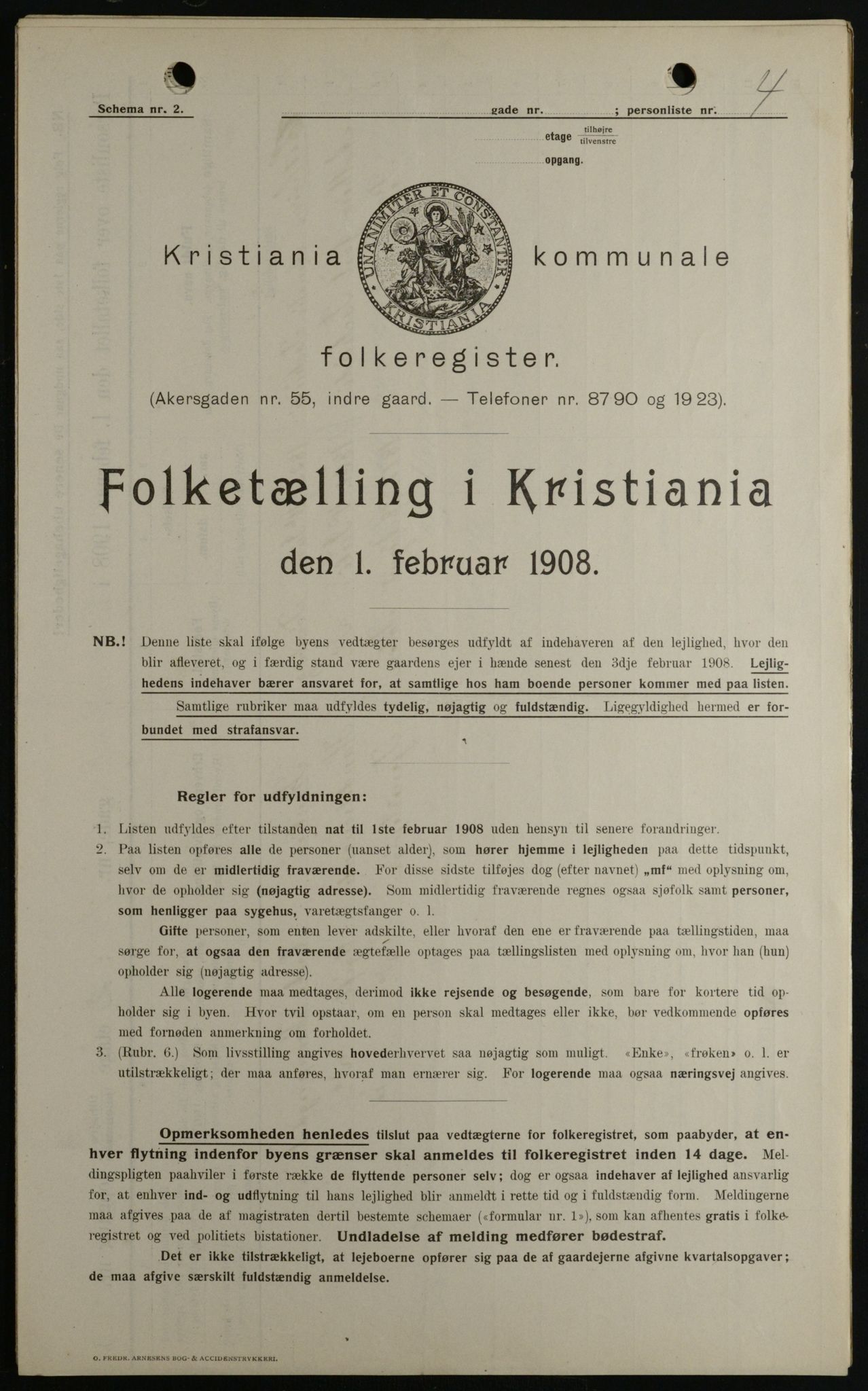 OBA, Municipal Census 1908 for Kristiania, 1908, p. 48822