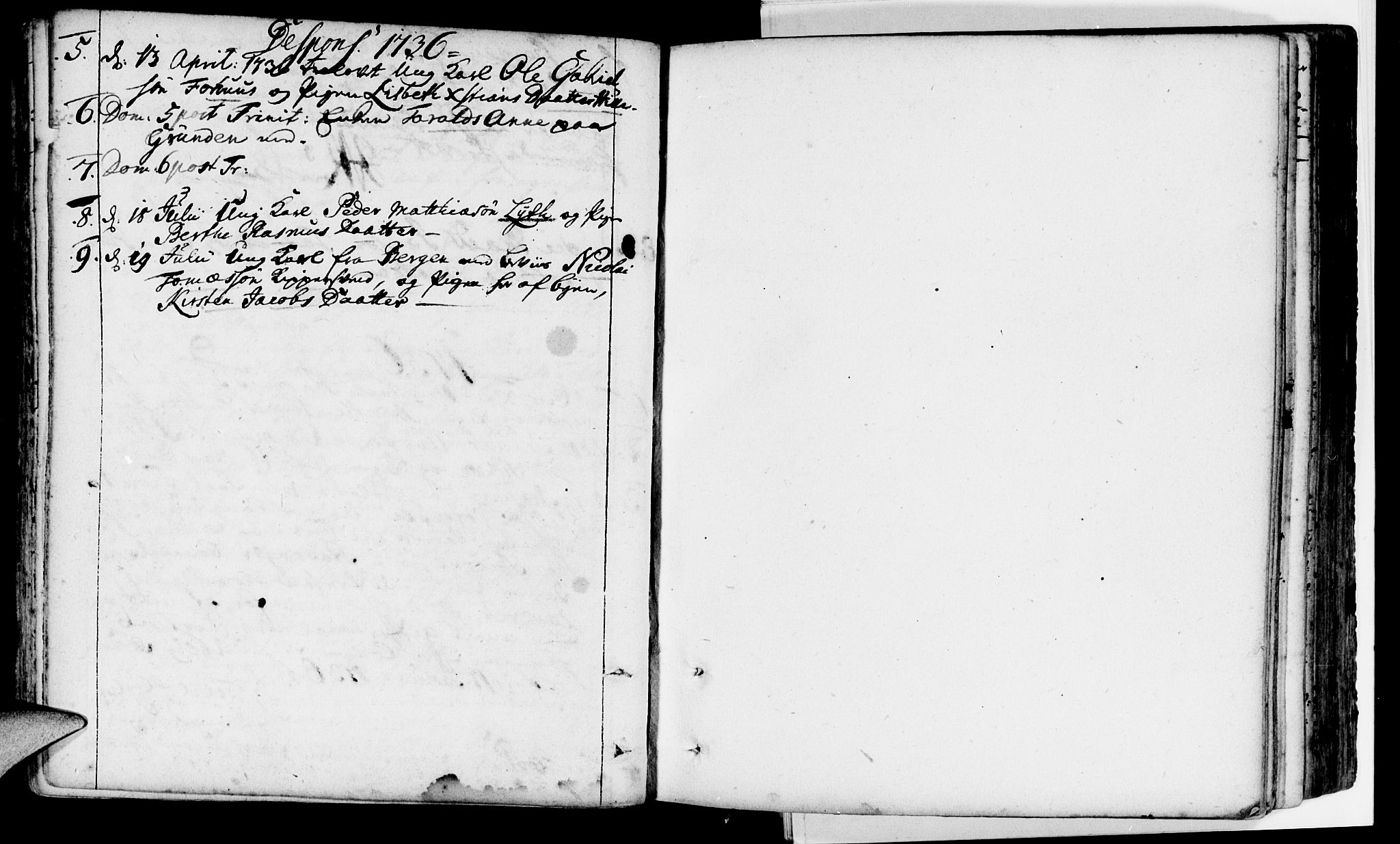 Domkirken sokneprestkontor, AV/SAST-A-101812/001/30/30BA/L0002: Parish register (official) no. A 2 /1, 1727-1738