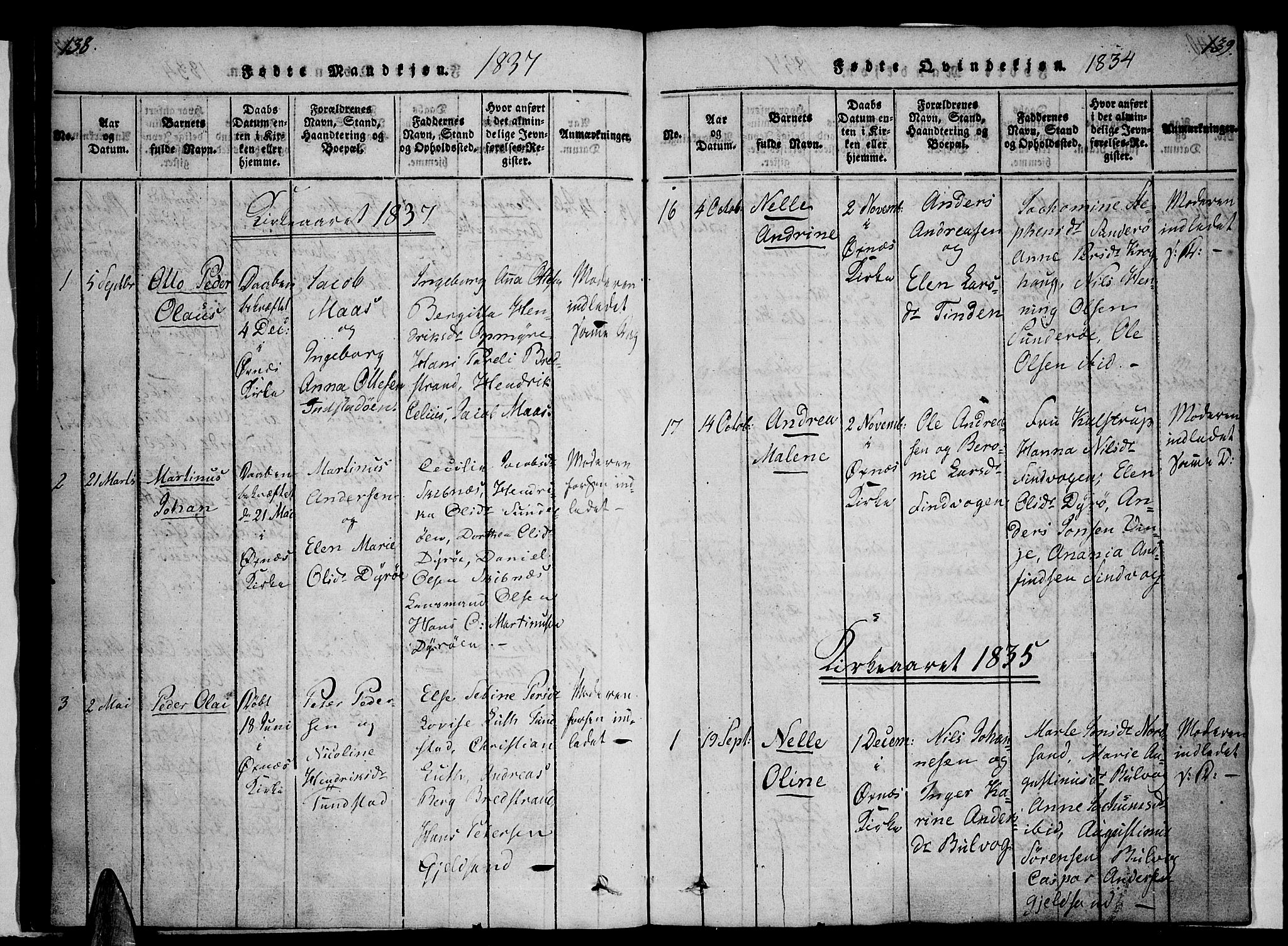 Ministerialprotokoller, klokkerbøker og fødselsregistre - Nordland, SAT/A-1459/893/L1331: Parish register (official) no. 893A04, 1820-1840, p. 138-139