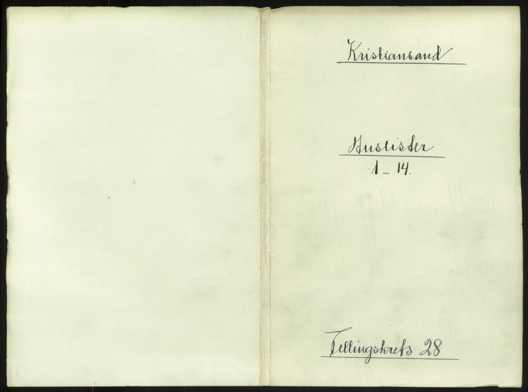 RA, 1891 census for 1001 Kristiansand, 1891, p. 1514