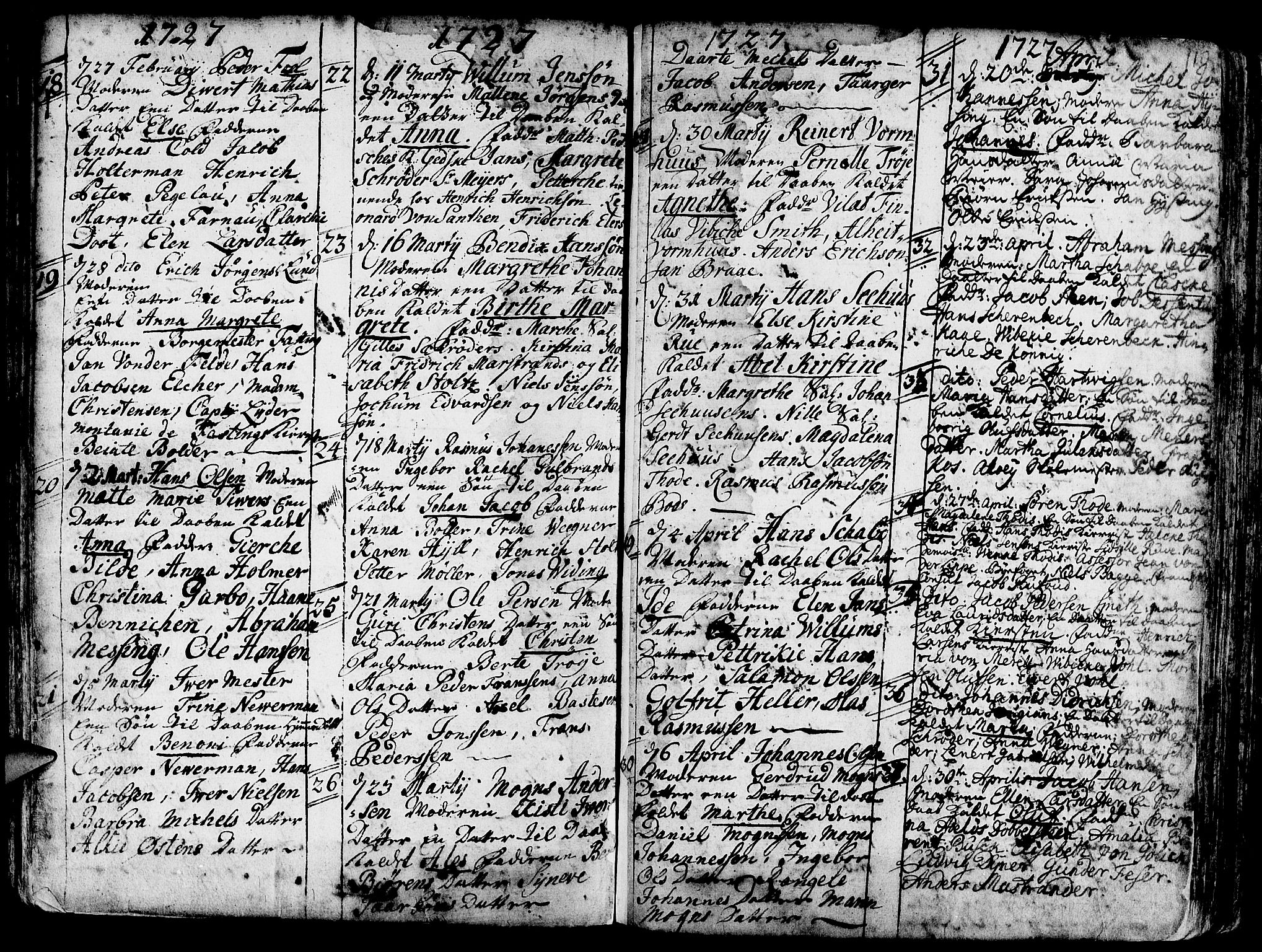 Nykirken Sokneprestembete, AV/SAB-A-77101/H/Haa/L0003: Parish register (official) no. A 3, 1717-1764, p. 110