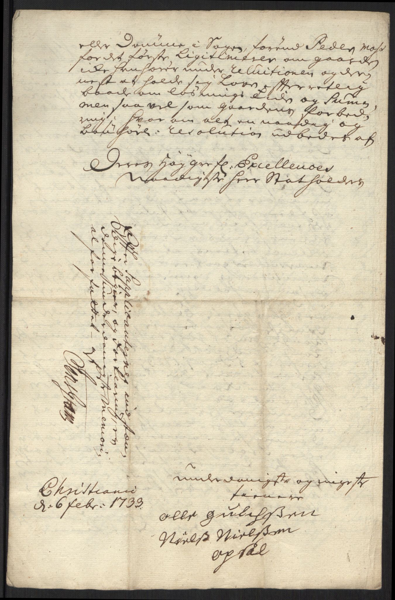 Stattholderembetet 1572-1771, AV/RA-EA-2870/Ef/L0107: Brev fra embetsmenn og andre, 1733-1734, p. 32