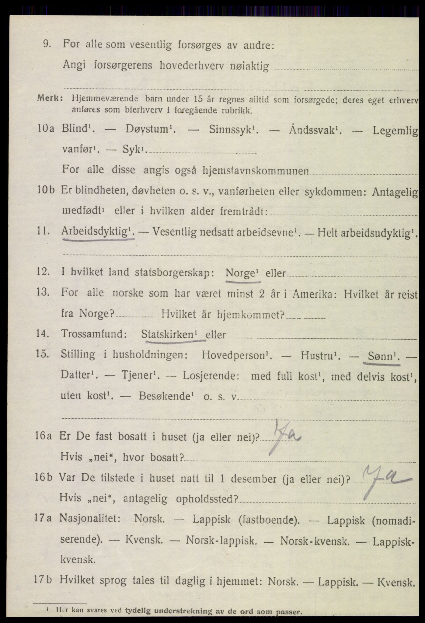 SAT, 1920 census for Ytterøy, 1920, p. 348