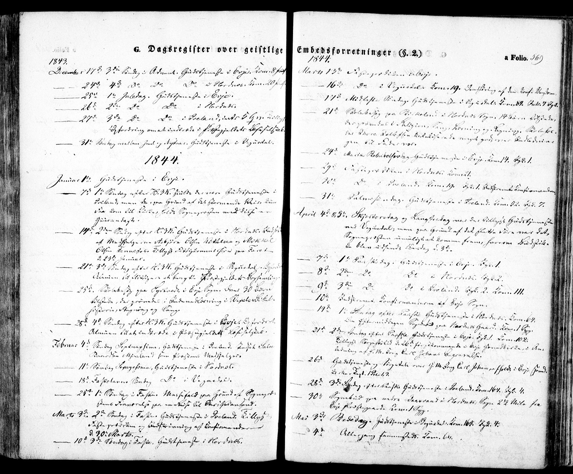 Evje sokneprestkontor, SAK/1111-0008/F/Fa/Faa/L0005: Parish register (official) no. A 5, 1843-1865, p. 569