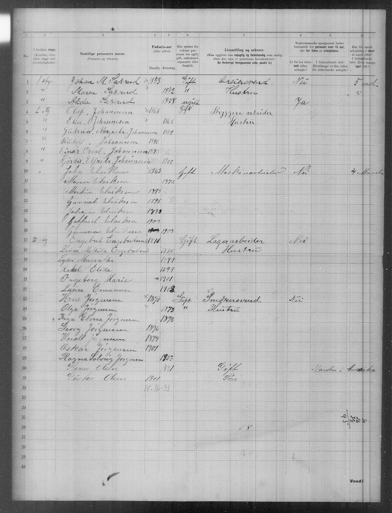 OBA, Municipal Census 1903 for Kristiania, 1903, p. 6348