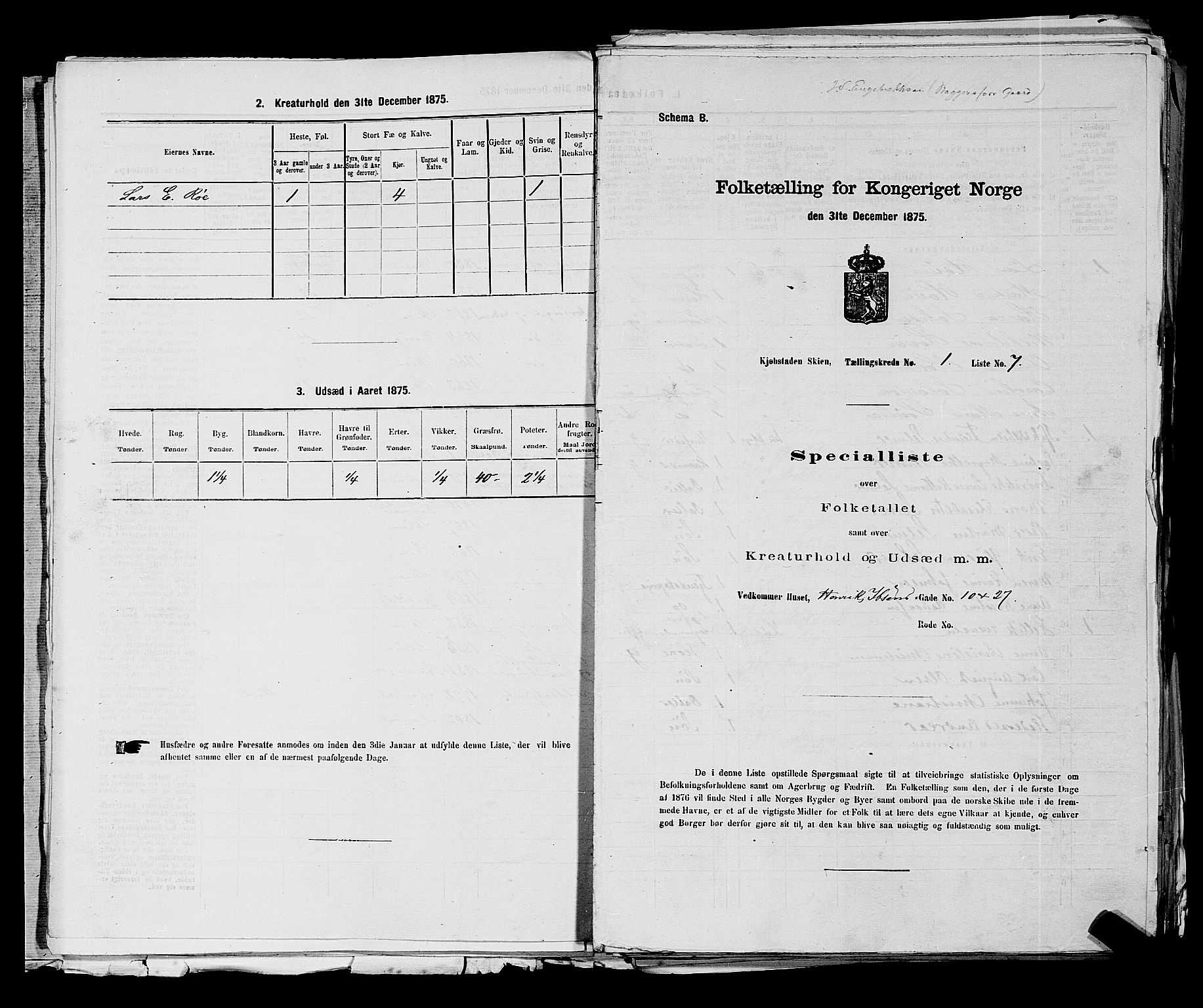 SAKO, 1875 census for 0806P Skien, 1875, p. 42