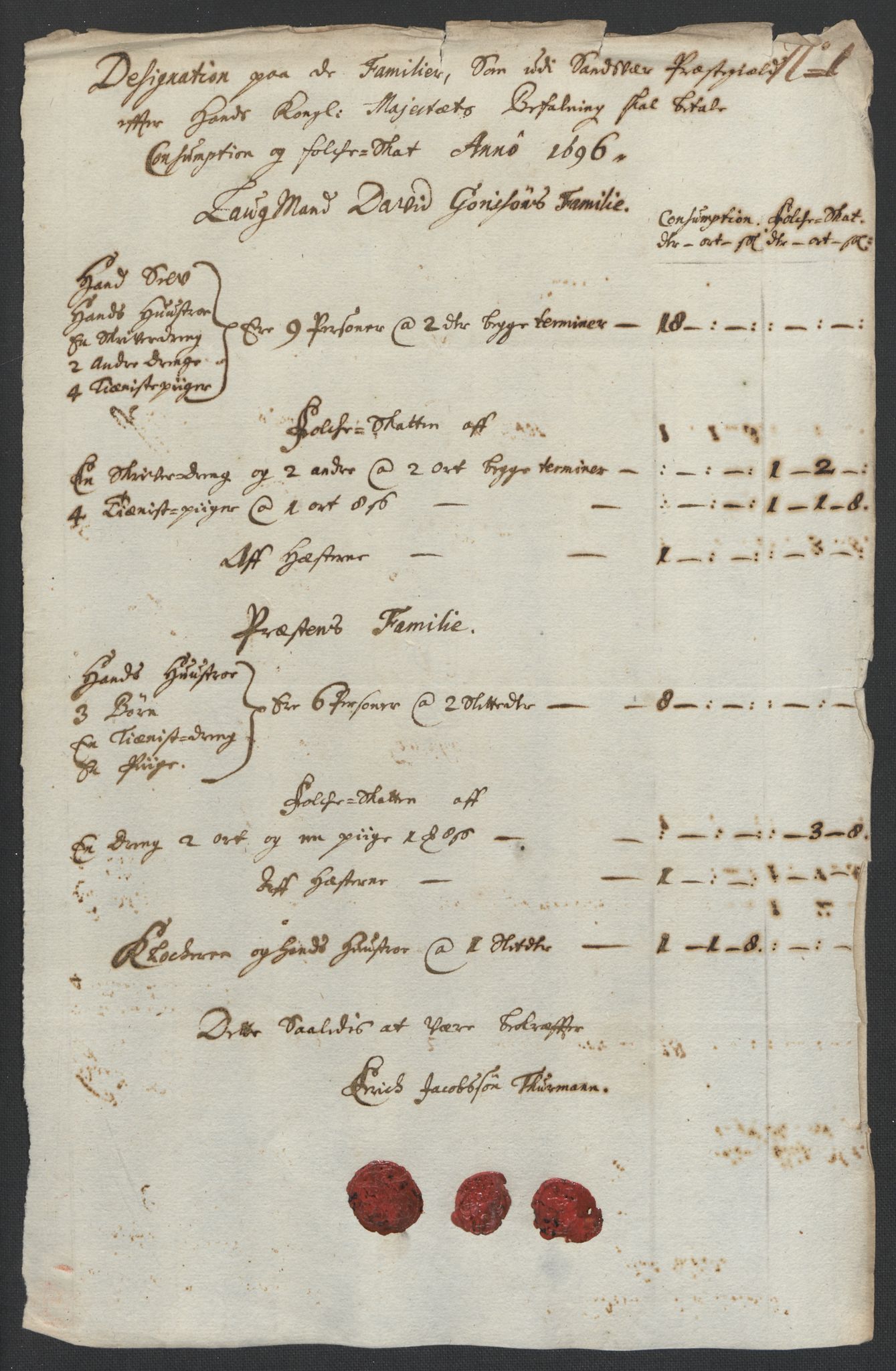 Rentekammeret inntil 1814, Reviderte regnskaper, Fogderegnskap, RA/EA-4092/R24/L1576: Fogderegnskap Numedal og Sandsvær, 1696-1697, p. 172