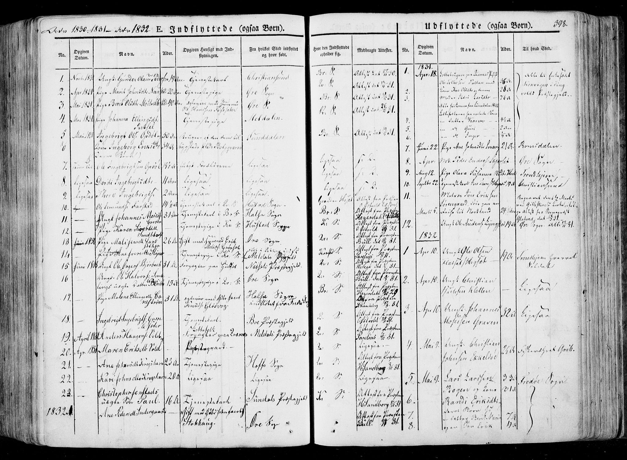 Ministerialprotokoller, klokkerbøker og fødselsregistre - Møre og Romsdal, SAT/A-1454/568/L0803: Parish register (official) no. 568A10, 1830-1853, p. 398