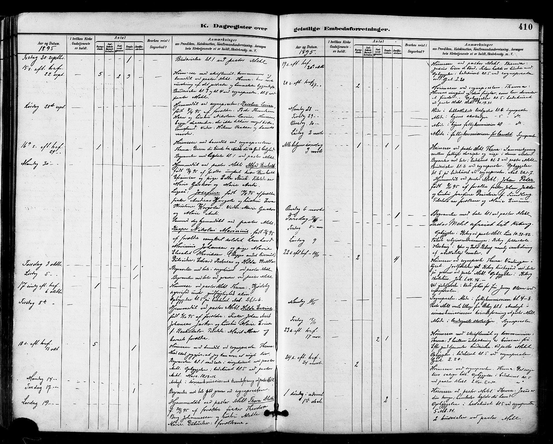 Vardø sokneprestkontor, AV/SATØ-S-1332/H/Ha/L0007kirke: Parish register (official) no. 7, 1886-1897, p. 410