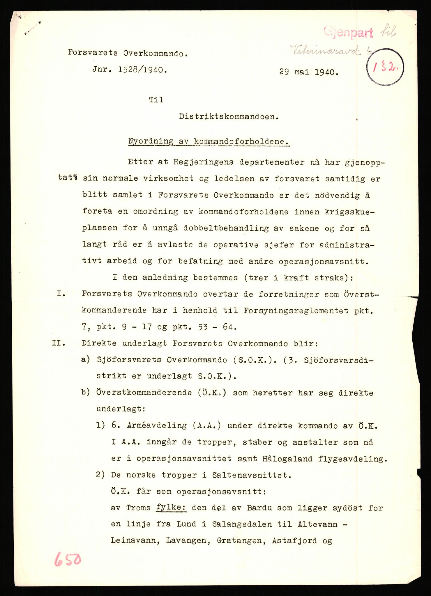 Forsvaret, Forsvarets krigshistoriske avdeling, AV/RA-RAFA-2017/Y/Yb/L0153: II-C-11-650  -  6. Divisjon: Bergartilleribataljon 3, 1940, p. 680