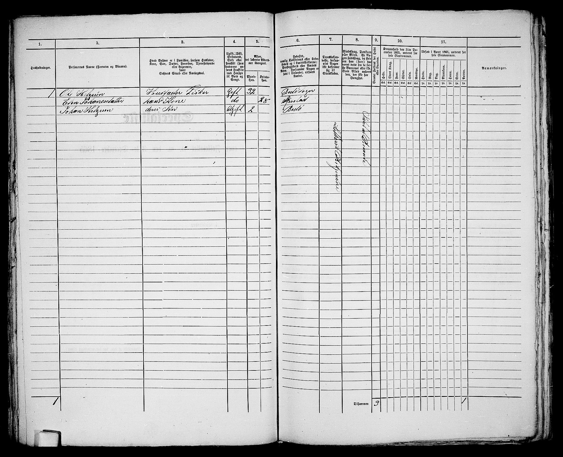 RA, 1865 census for Bodø/Bodø, 1865, p. 64