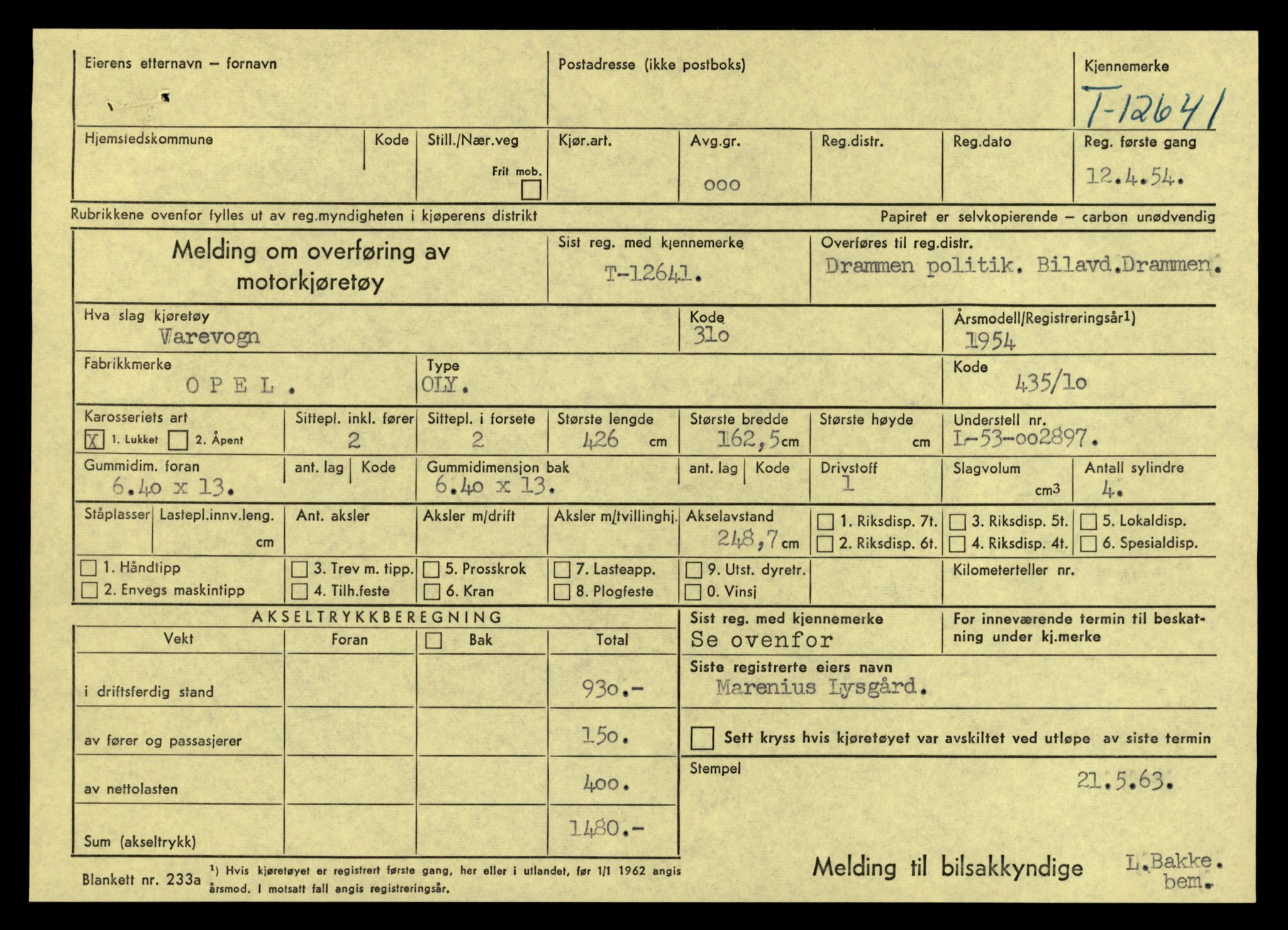 Møre og Romsdal vegkontor - Ålesund trafikkstasjon, AV/SAT-A-4099/F/Fe/L0034: Registreringskort for kjøretøy T 12500 - T 12652, 1927-1998, p. 2780