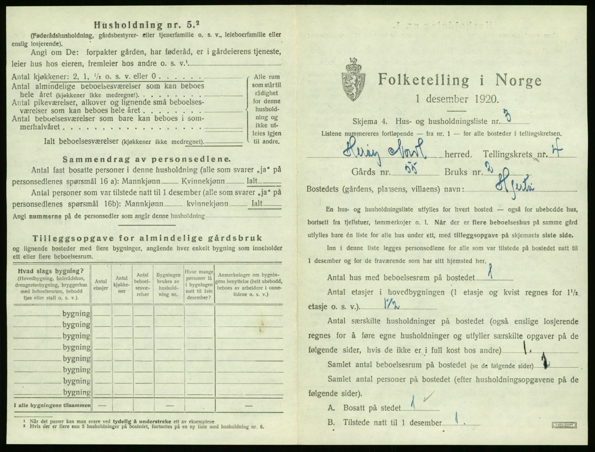 SAT, 1920 census for Herøy, 1920, p. 304