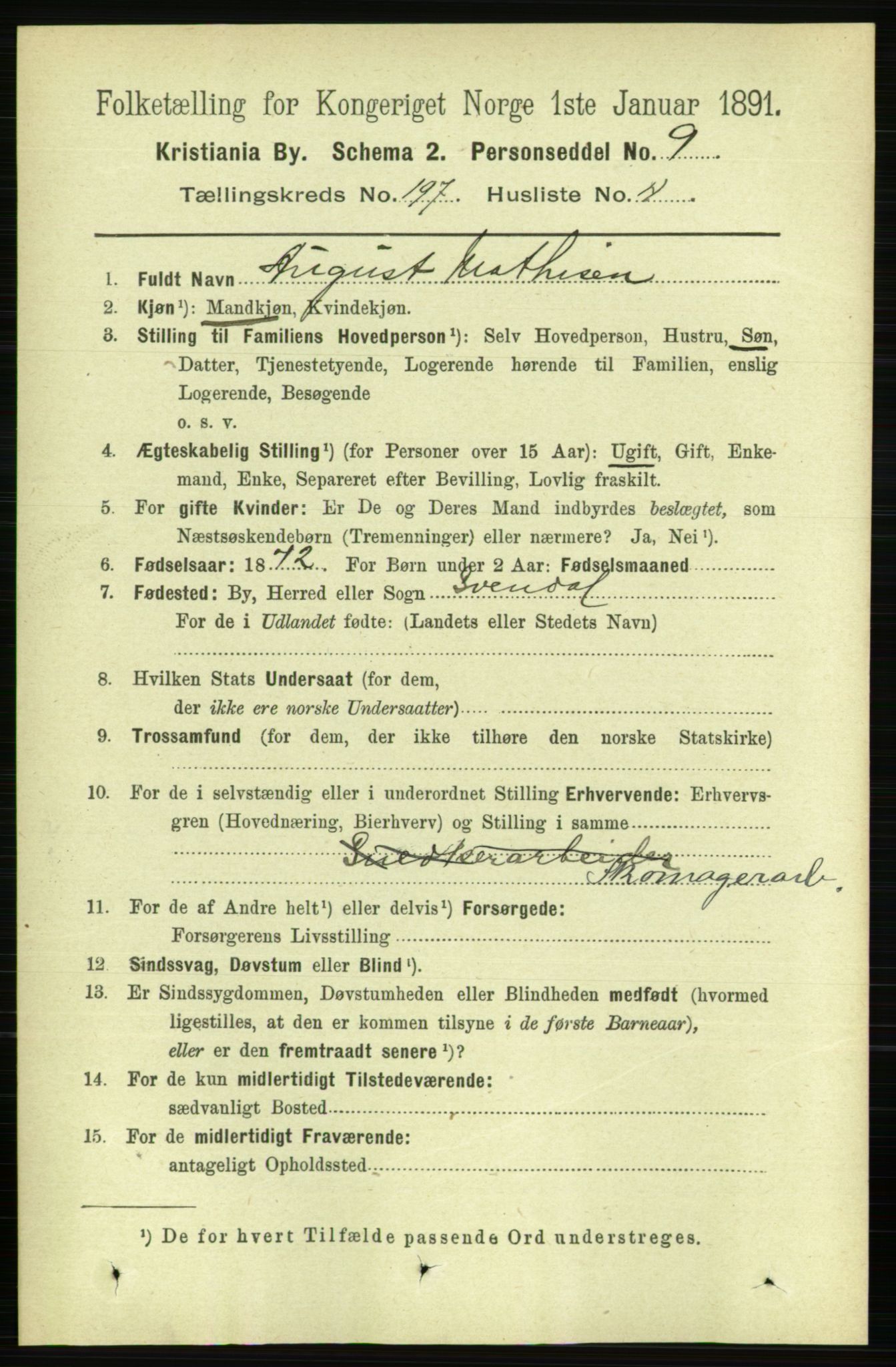 RA, 1891 census for 0301 Kristiania, 1891, p. 118876