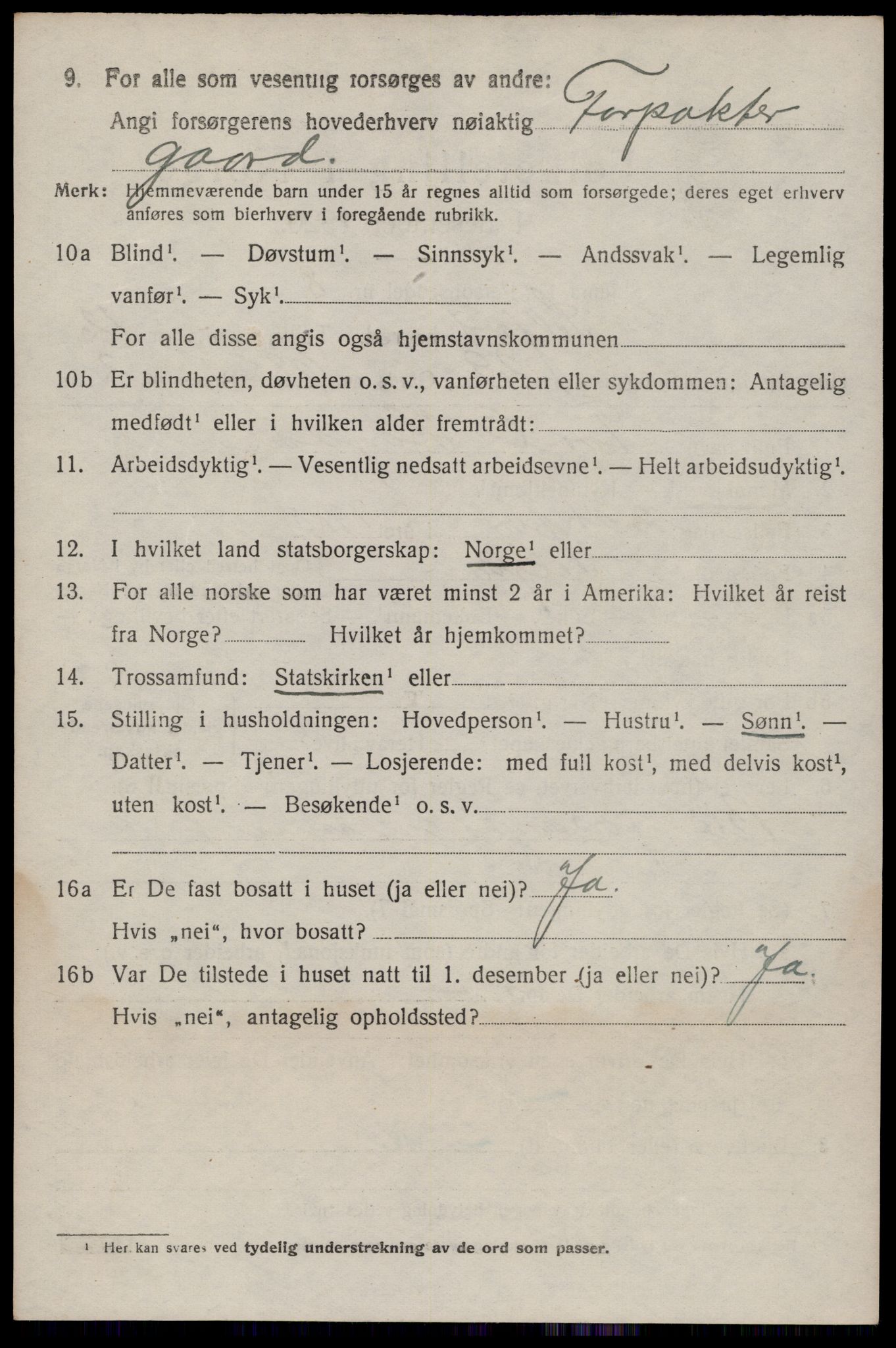 SAKO, 1920 census for Seljord, 1920, p. 5999