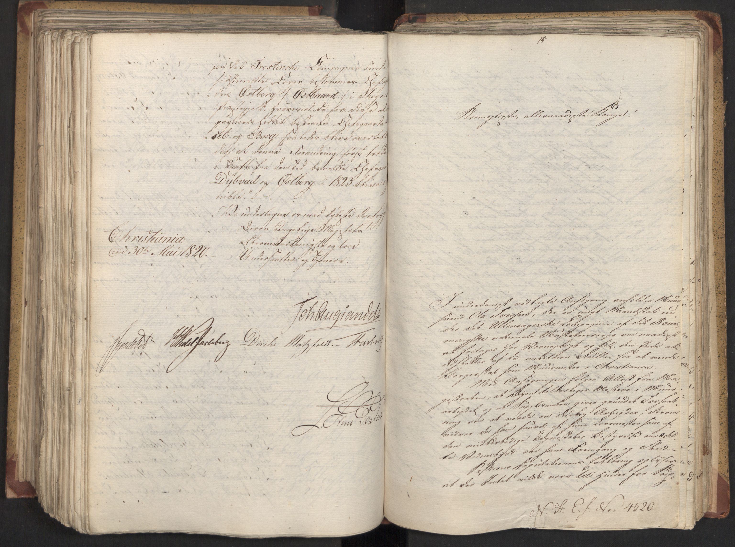 Statsrådsavdelingen i Stockholm, AV/RA-S-1003/D/Da/L0022: Regjeringsinnstillinger nr. 4399-4565, 1820, p. 374