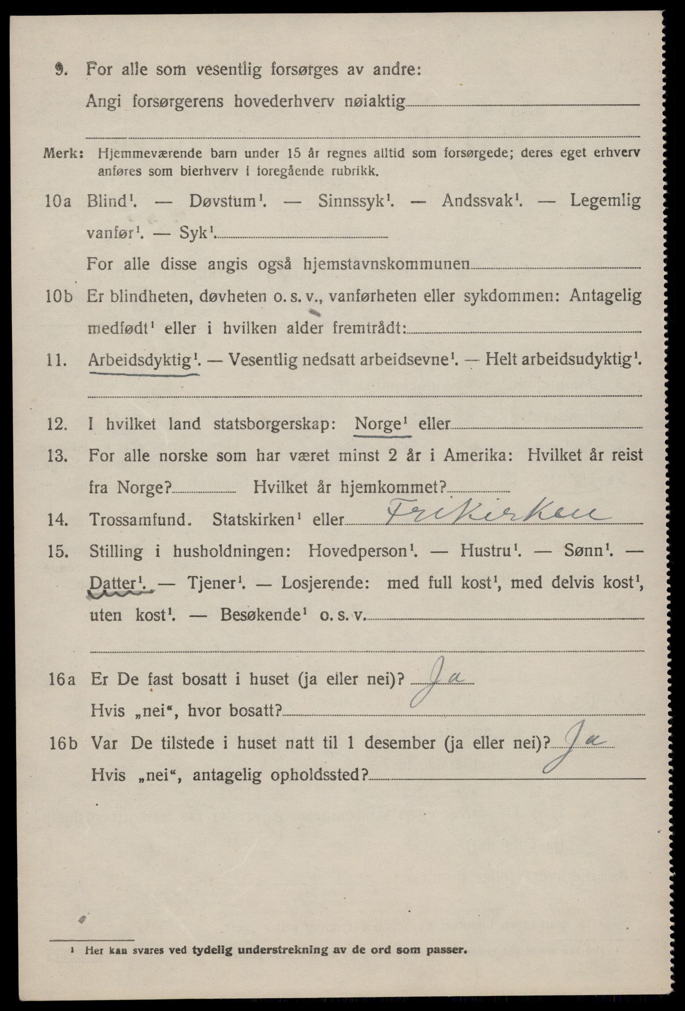 SAKO, 1920 census for Nissedal, 1920, p. 1274