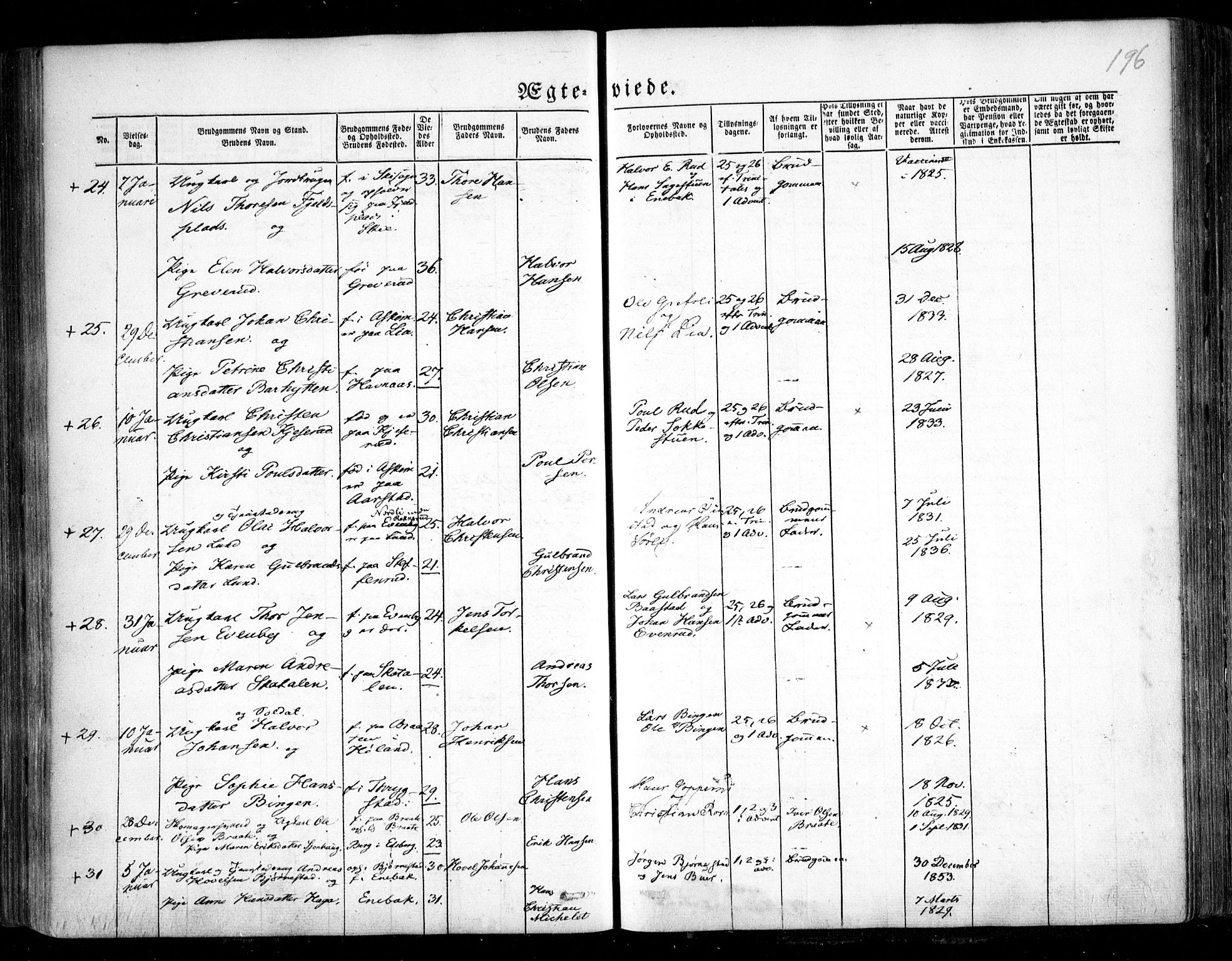 Trøgstad prestekontor Kirkebøker, AV/SAO-A-10925/F/Fa/L0007: Parish register (official) no. I 7, 1845-1854, p. 196