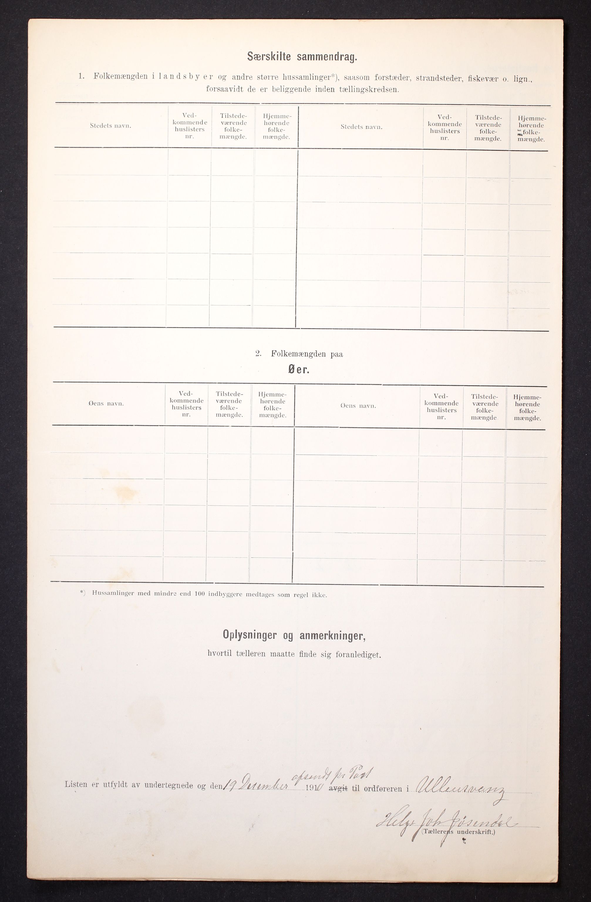 RA, 1910 census for Ullensvang, 1910, p. 7