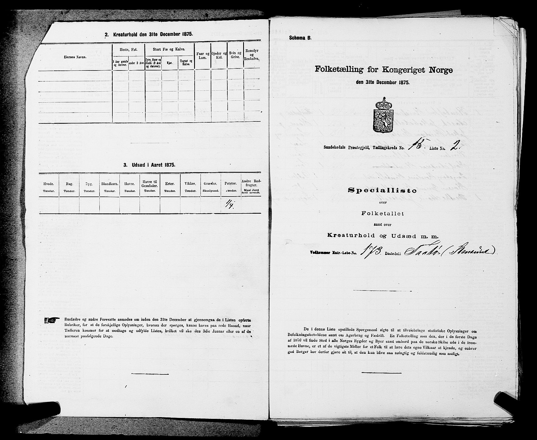 SAKO, 1875 census for 0816P Sannidal, 1875, p. 1003