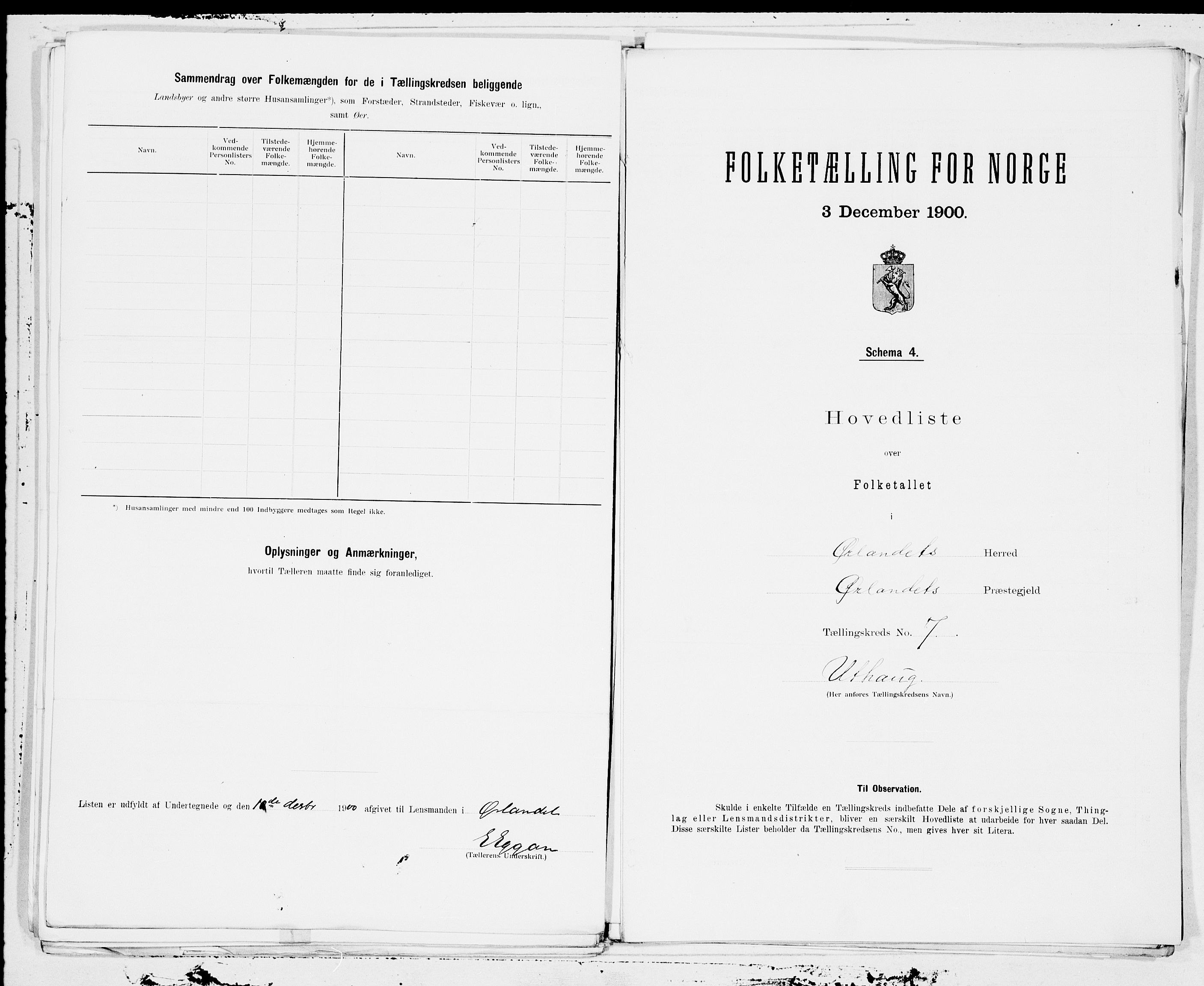 SAT, 1900 census for Ørland, 1900, p. 14