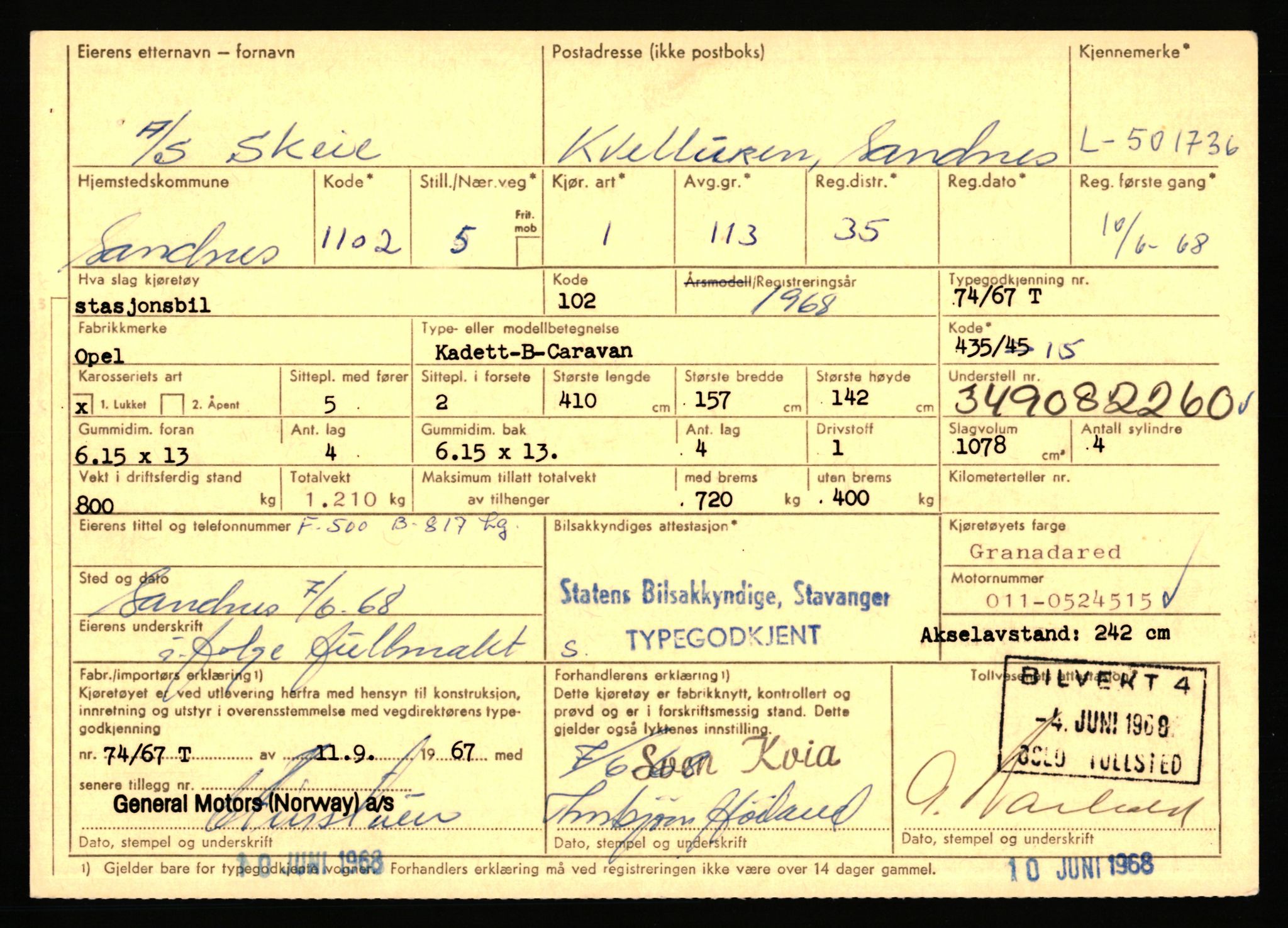 Stavanger trafikkstasjon, AV/SAST-A-101942/0/F/L0077: L-500000 - L-502999, 1930-1971, p. 1187