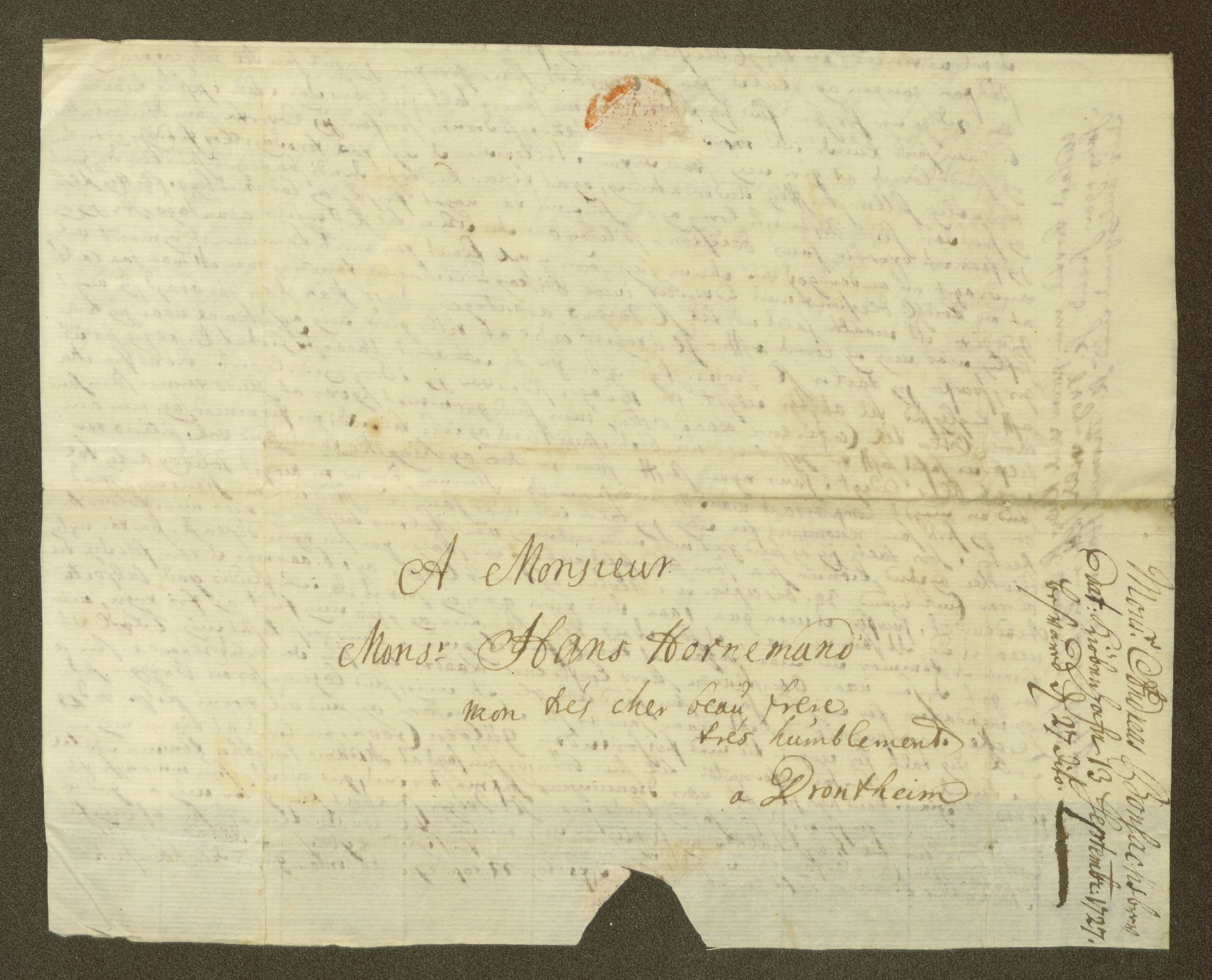 Horneman, AV/SAT-PA-0236/G/L0130: Familiebrev og dokumenter: Bonsach, 1727-1763, p. 14