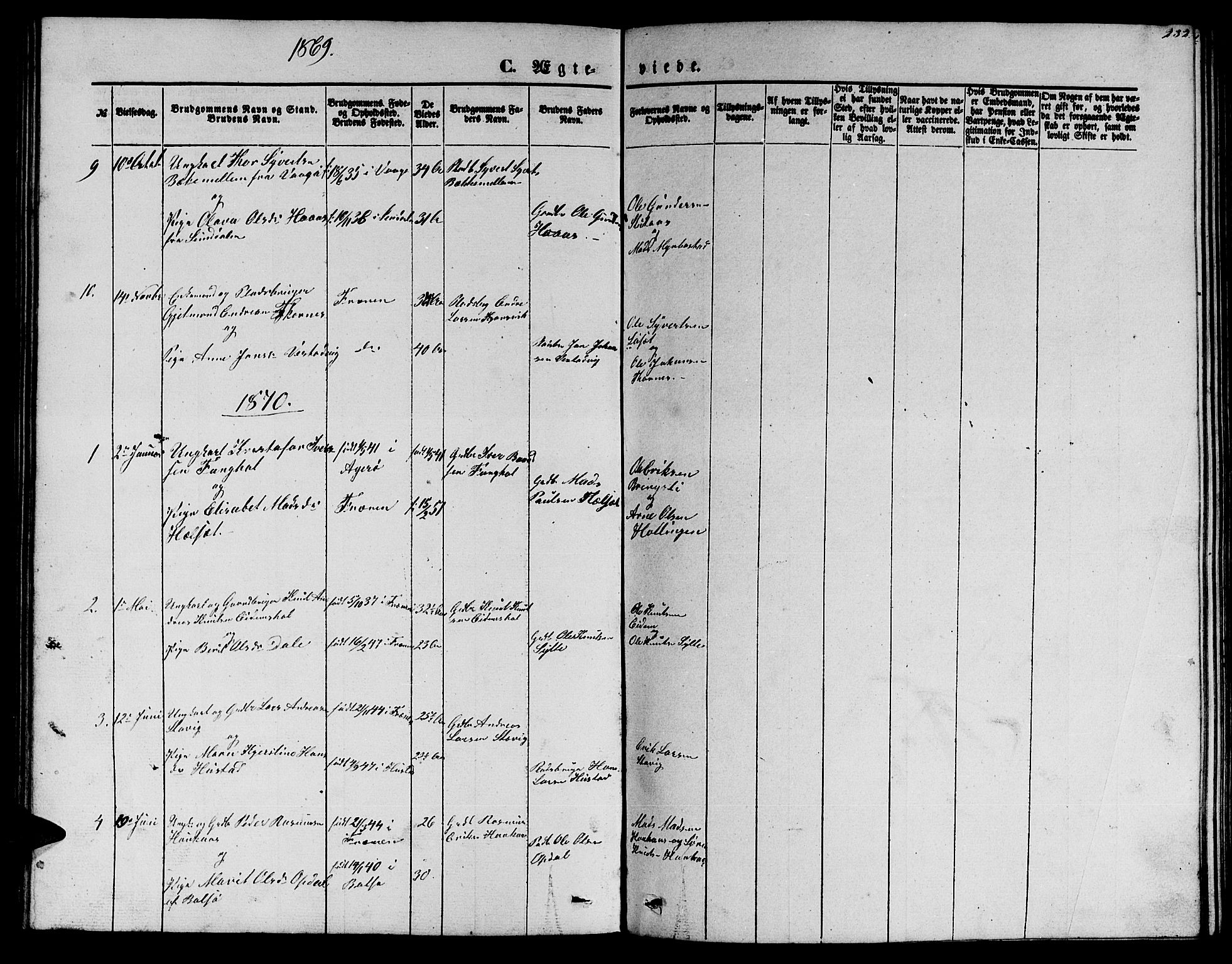 Ministerialprotokoller, klokkerbøker og fødselsregistre - Møre og Romsdal, SAT/A-1454/565/L0753: Parish register (copy) no. 565C02, 1845-1870, p. 232