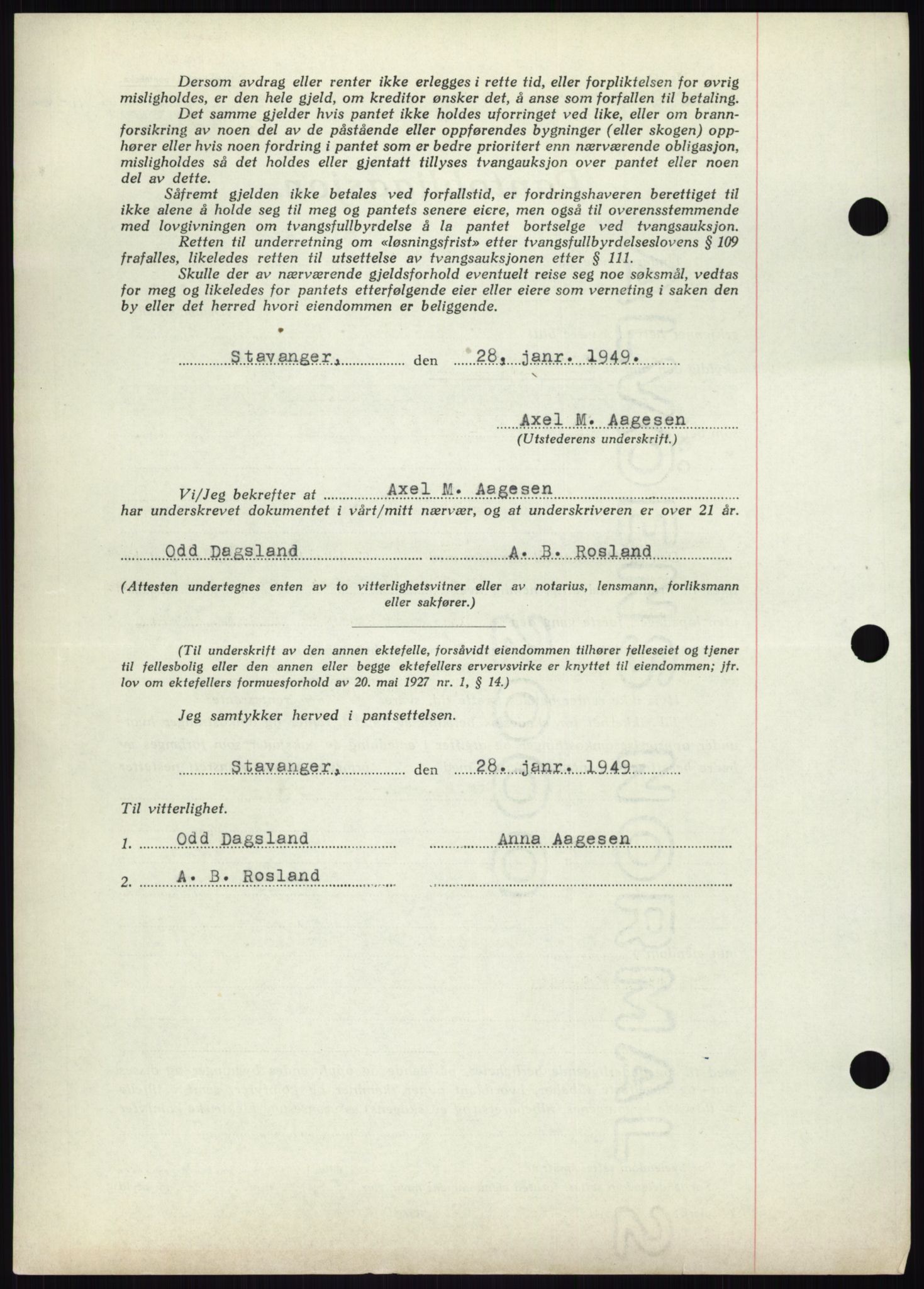 Stavanger byrett, AV/SAST-A-100455/002/G/Gb/L0032: Mortgage book, 1947-1950, Diary no: : 233/1949