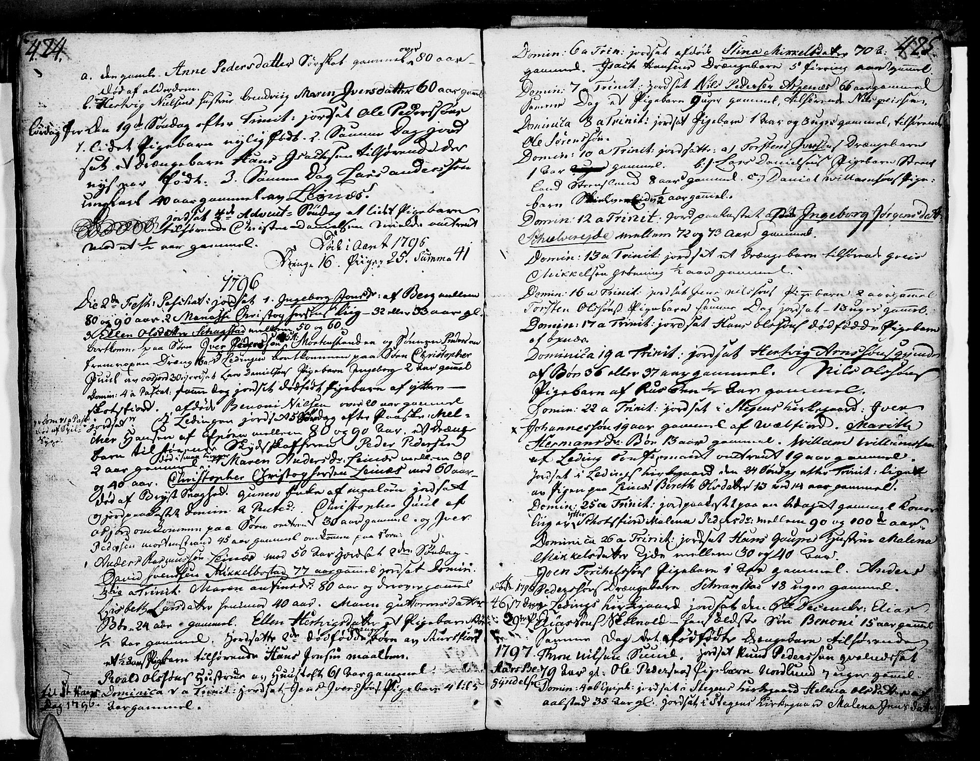 Ministerialprotokoller, klokkerbøker og fødselsregistre - Nordland, SAT/A-1459/855/L0796: Parish register (official) no. 855A04, 1776-1813, p. 424-425