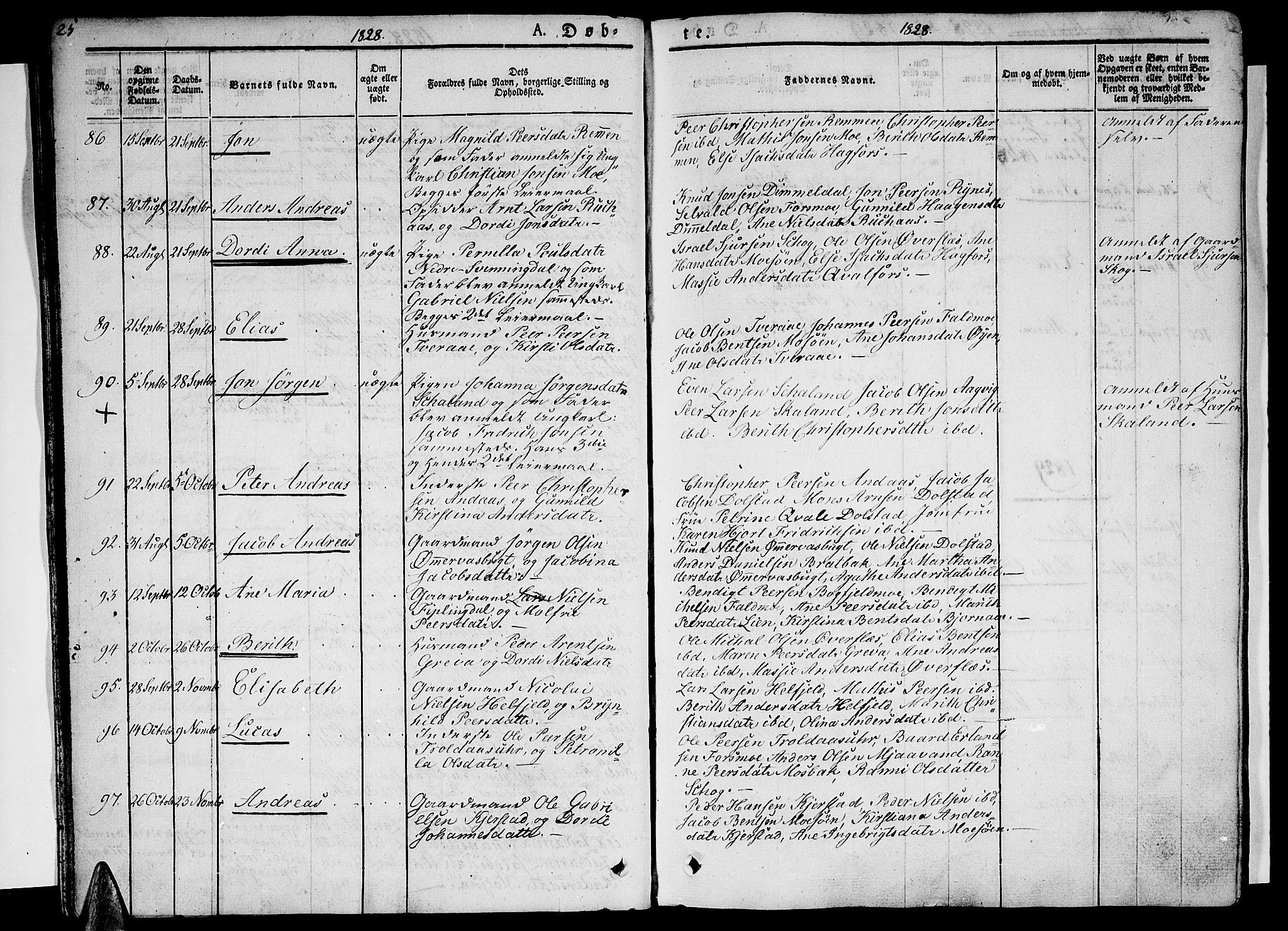 Ministerialprotokoller, klokkerbøker og fødselsregistre - Nordland, SAT/A-1459/820/L0289: Parish register (official) no. 820A10, 1826-1845, p. 25