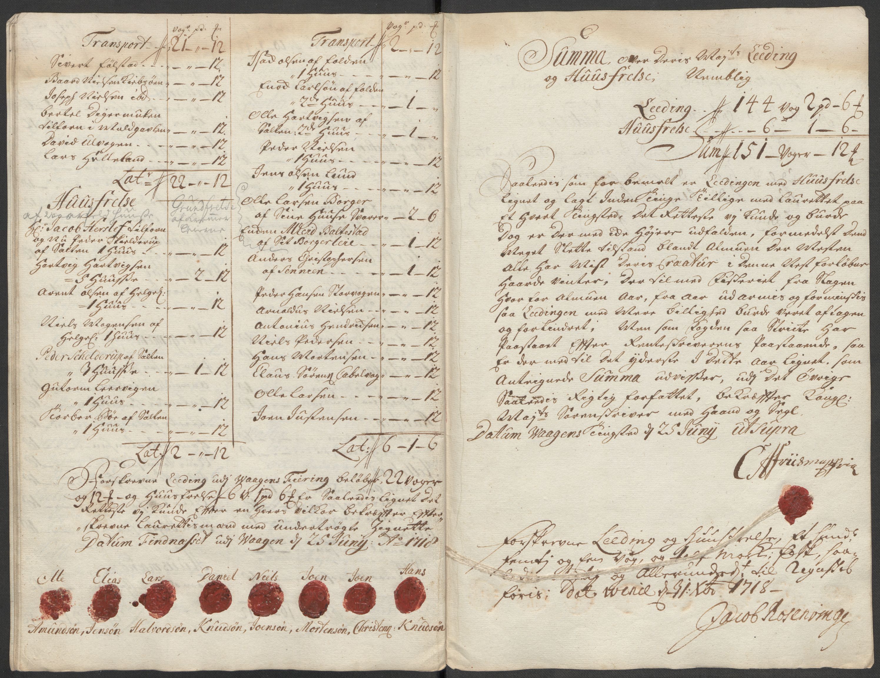 Rentekammeret inntil 1814, Reviderte regnskaper, Fogderegnskap, AV/RA-EA-4092/R67/L4684: Fogderegnskap Vesterålen, Andenes og Lofoten, 1718, p. 242