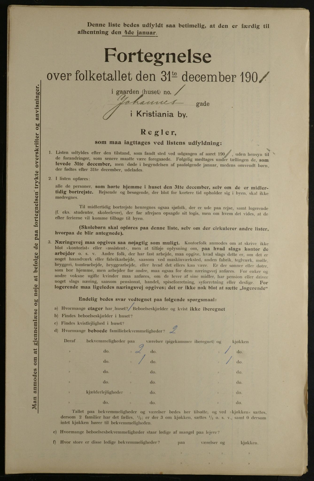 OBA, Municipal Census 1901 for Kristiania, 1901, p. 7328