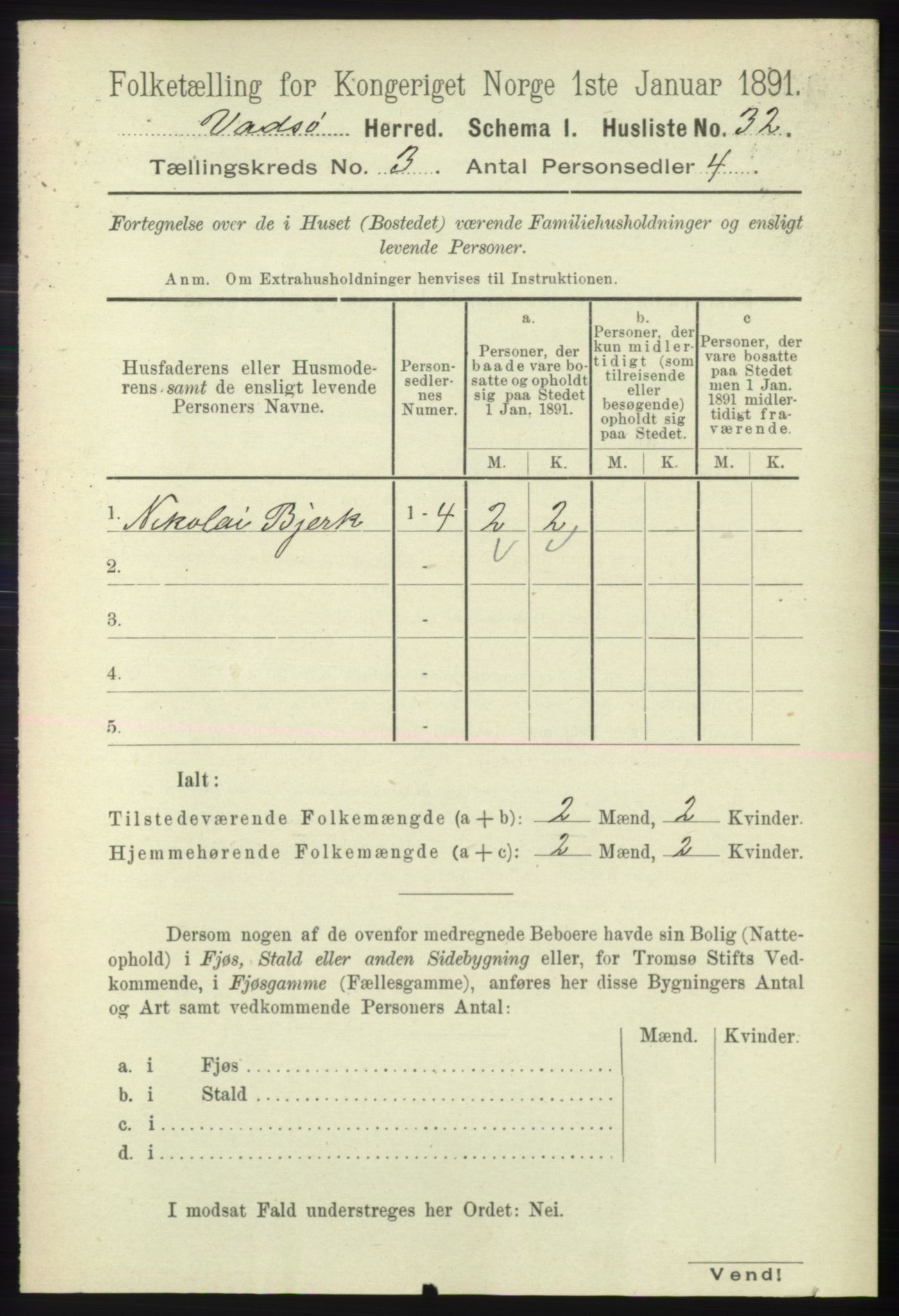 RA, 1891 census for 2029 Vadsø, 1891, p. 801